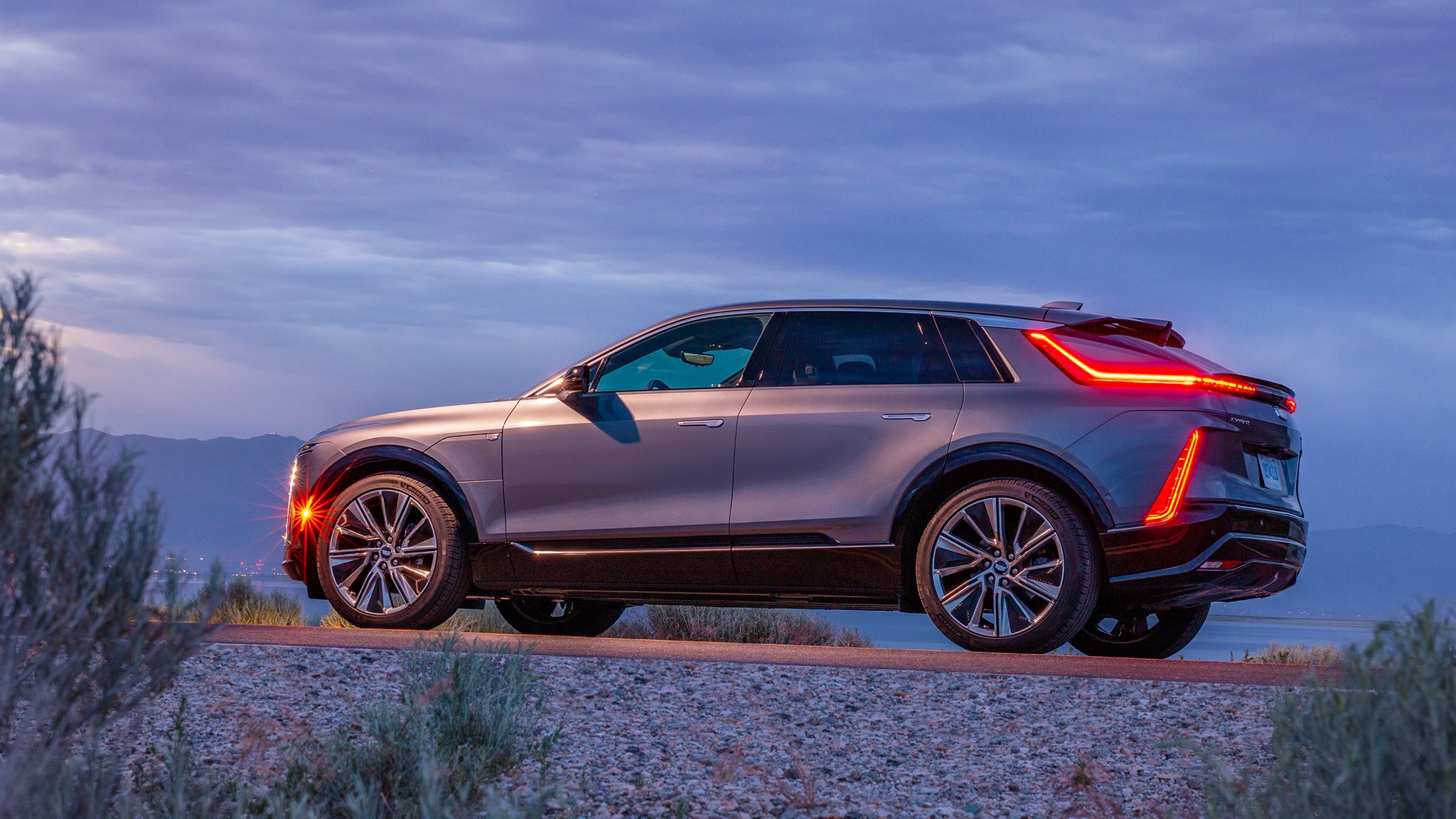 2023 Cadillac Lyriq EV rear three quarter 1