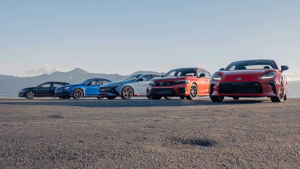 2022 Volkswagen Golf GTI S 6M vs 2022 Toyota GR 86 Premium 6A vs 2022 Subaru WRX vs 2022 Hyundai Elantra N 6M vs 2022 Honda Civic Si 14