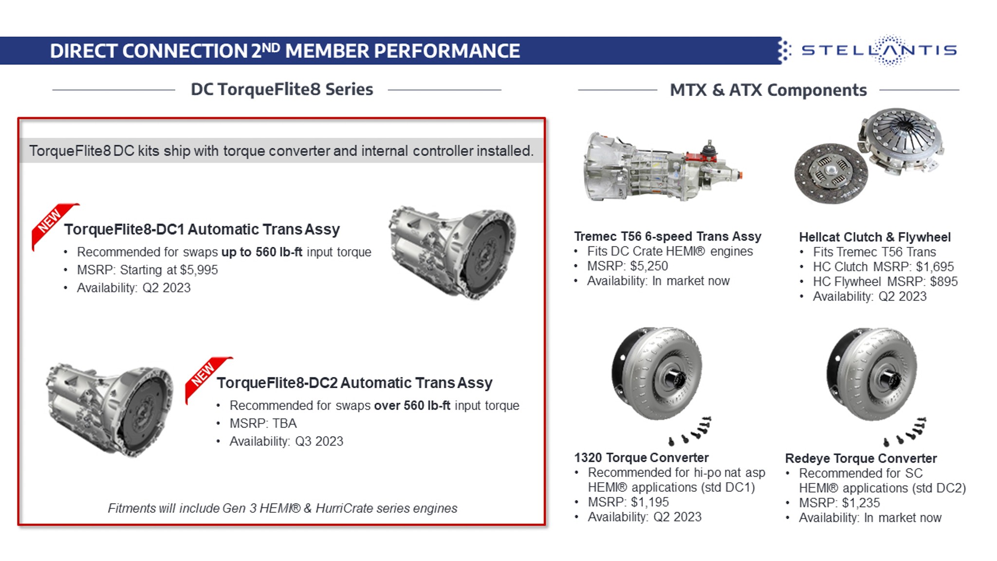 Direct Connection HurriCrate Hellephant Hemi Crate Engines TorqFlite8 Crate Transmission 9