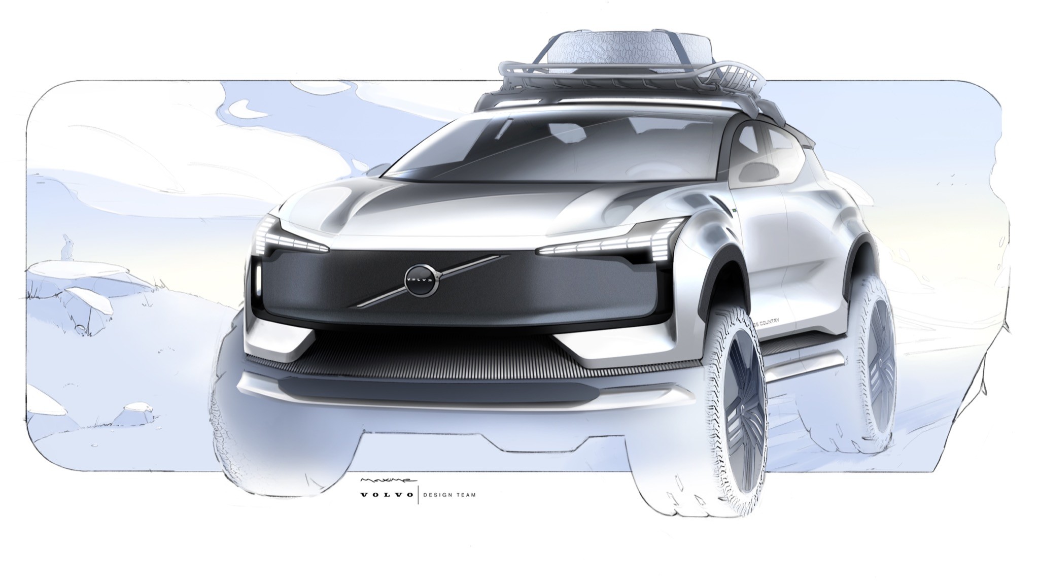 Volvo EX30 Cross Country design sketches 1