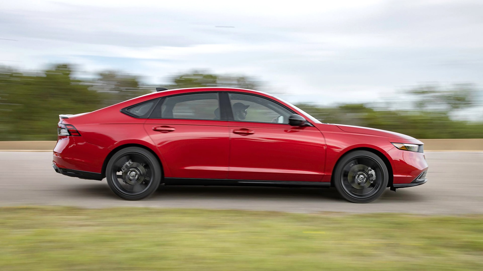 029 2024 Honda Accord Hybrid side profile in action