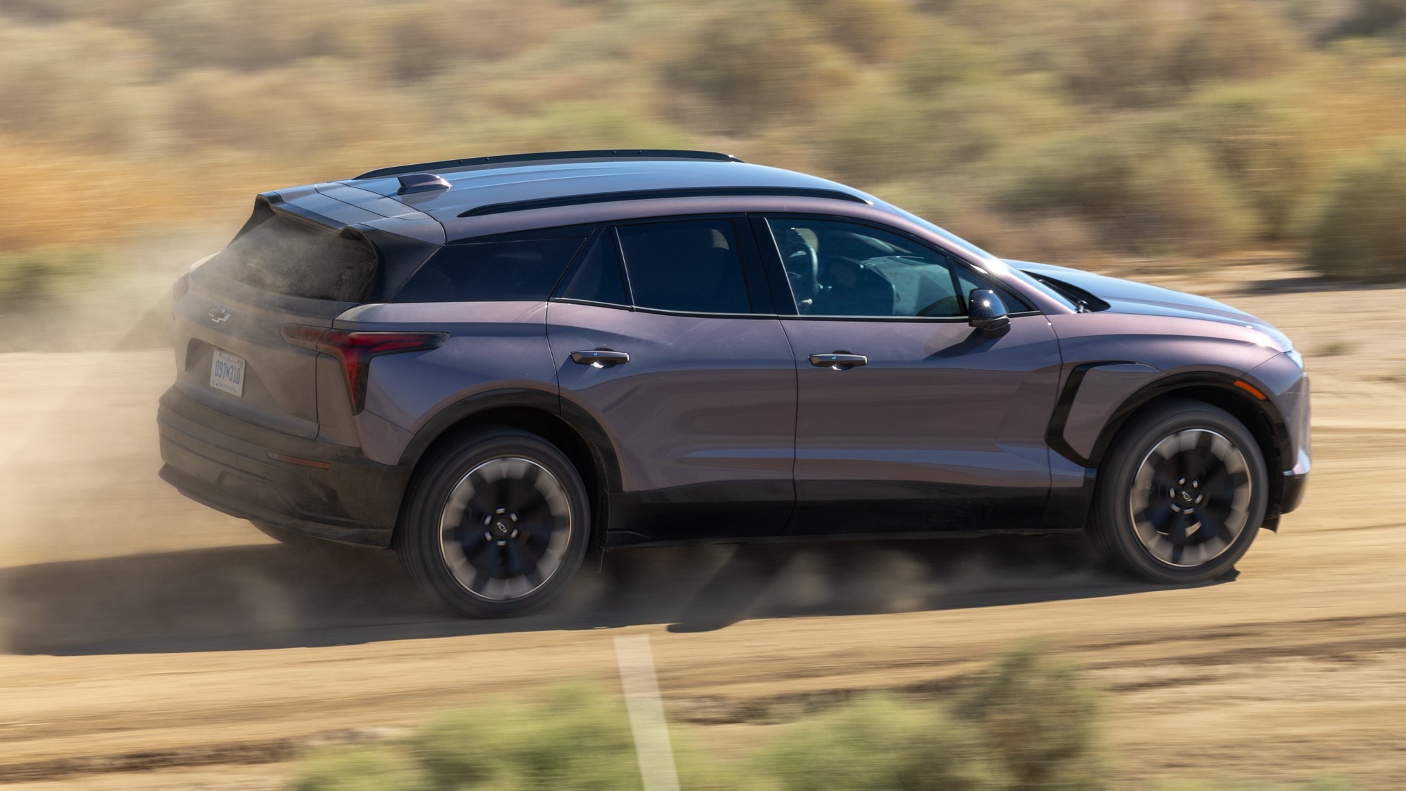 002 2023 Chevrolet Blazer EV RS side in motion view