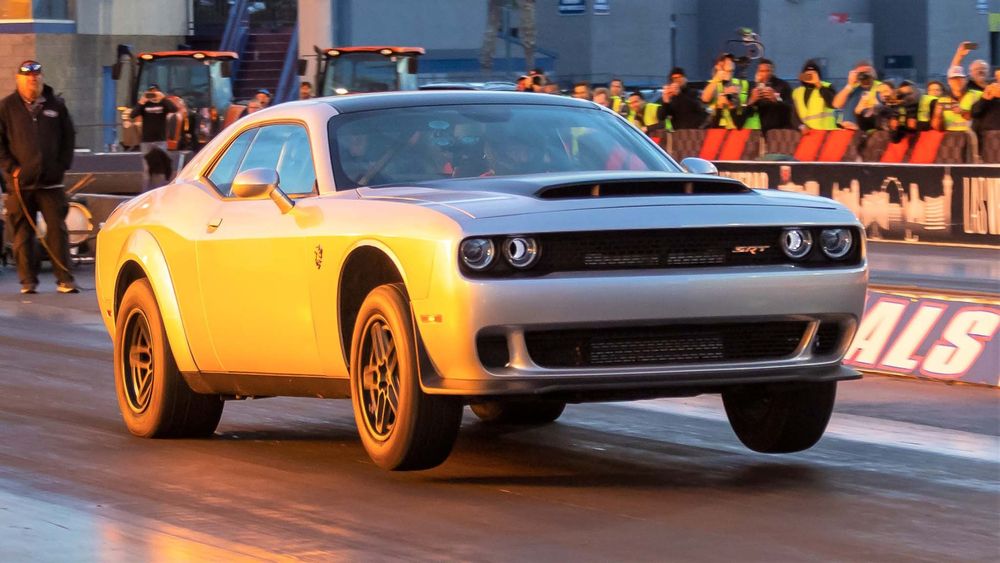 016 dodge demon 170 launch wheelie