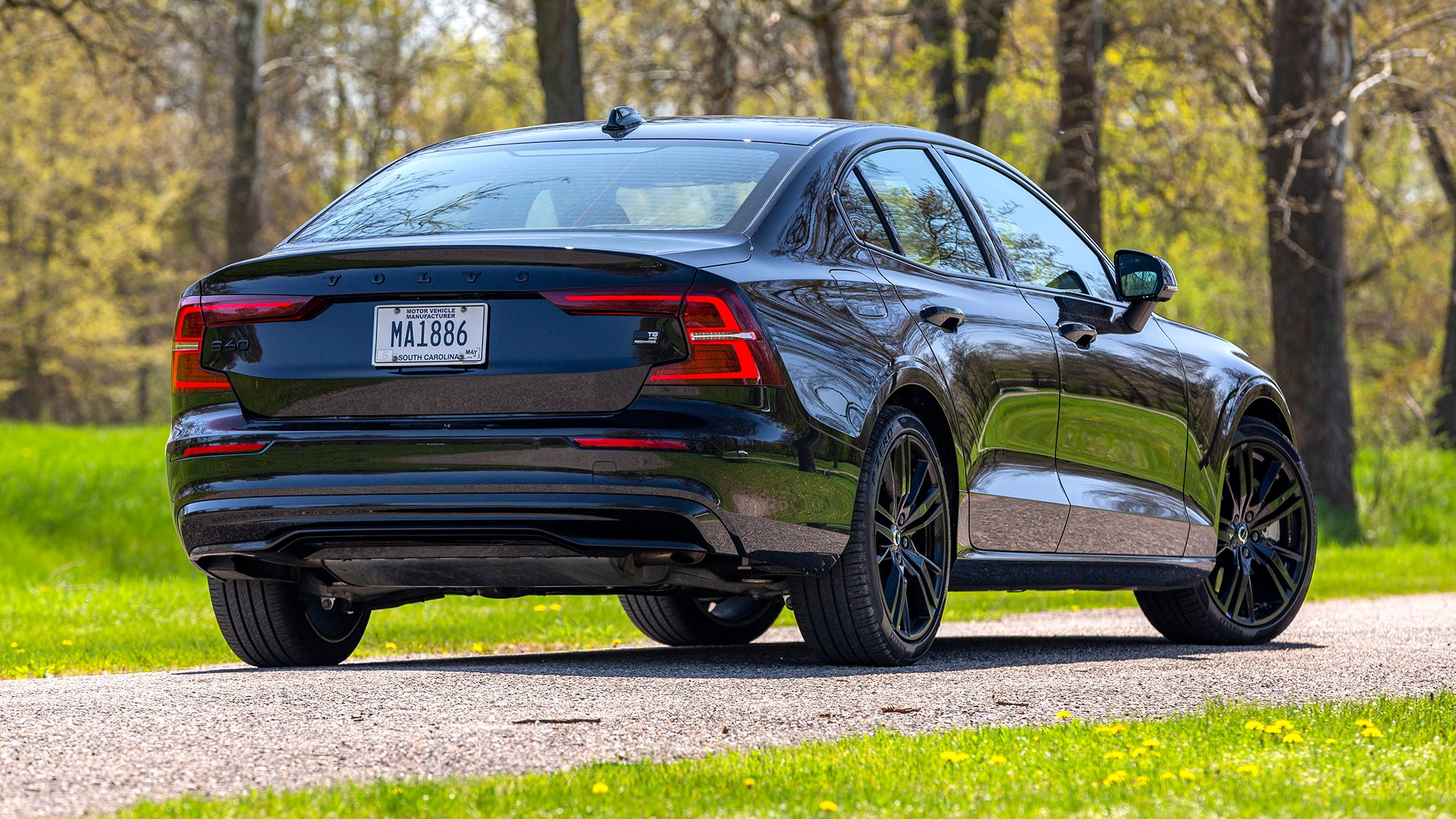 20 2024 Volvo S60 Recharge AWD Black Edition rear view