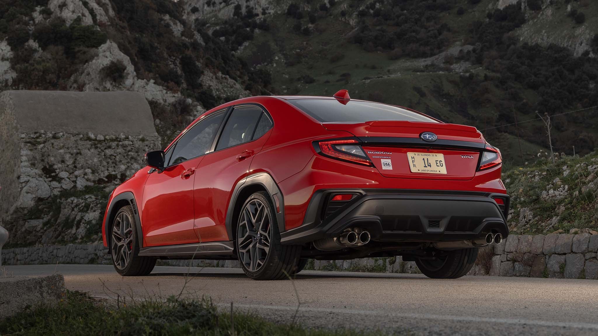 017 2024 subaru wrx tr rear three quarter view