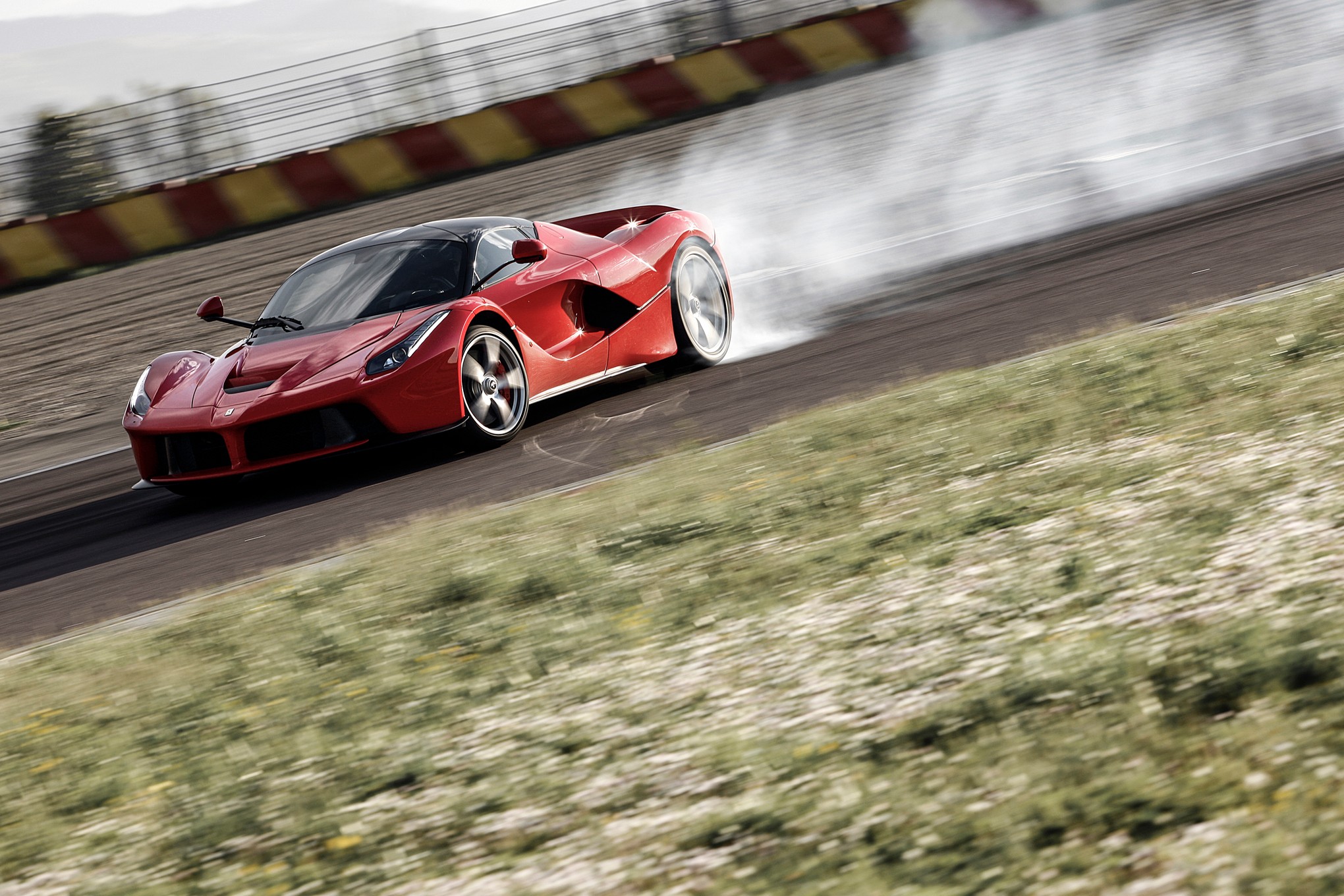 Ferrari LaFerrari front three quarter burnout