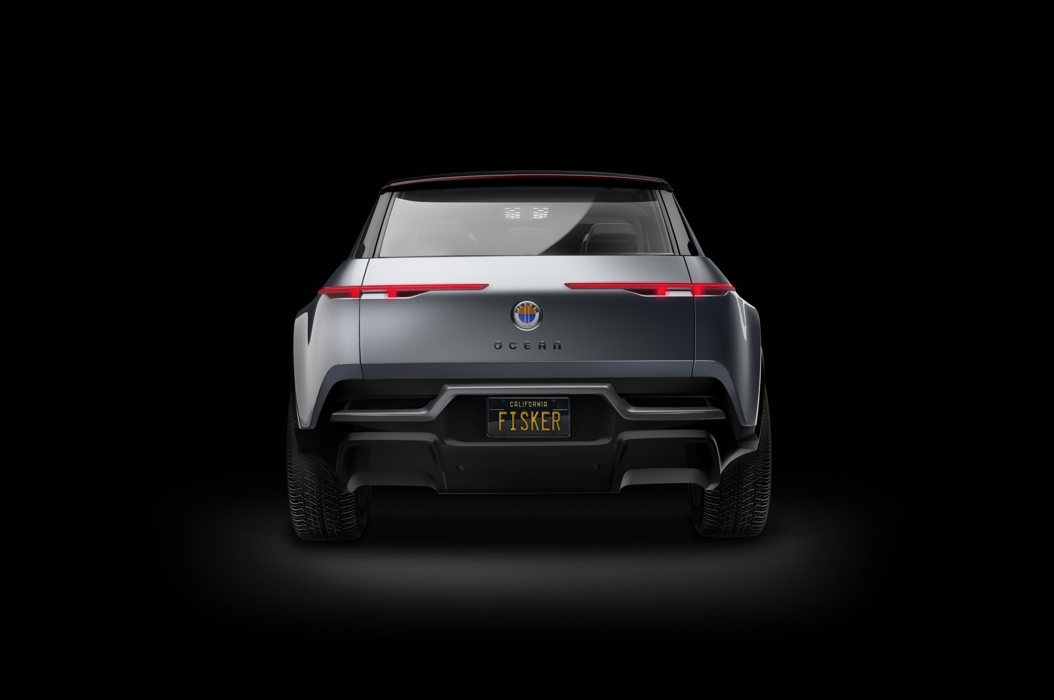 2021 Fisker Ocean rear view rendering