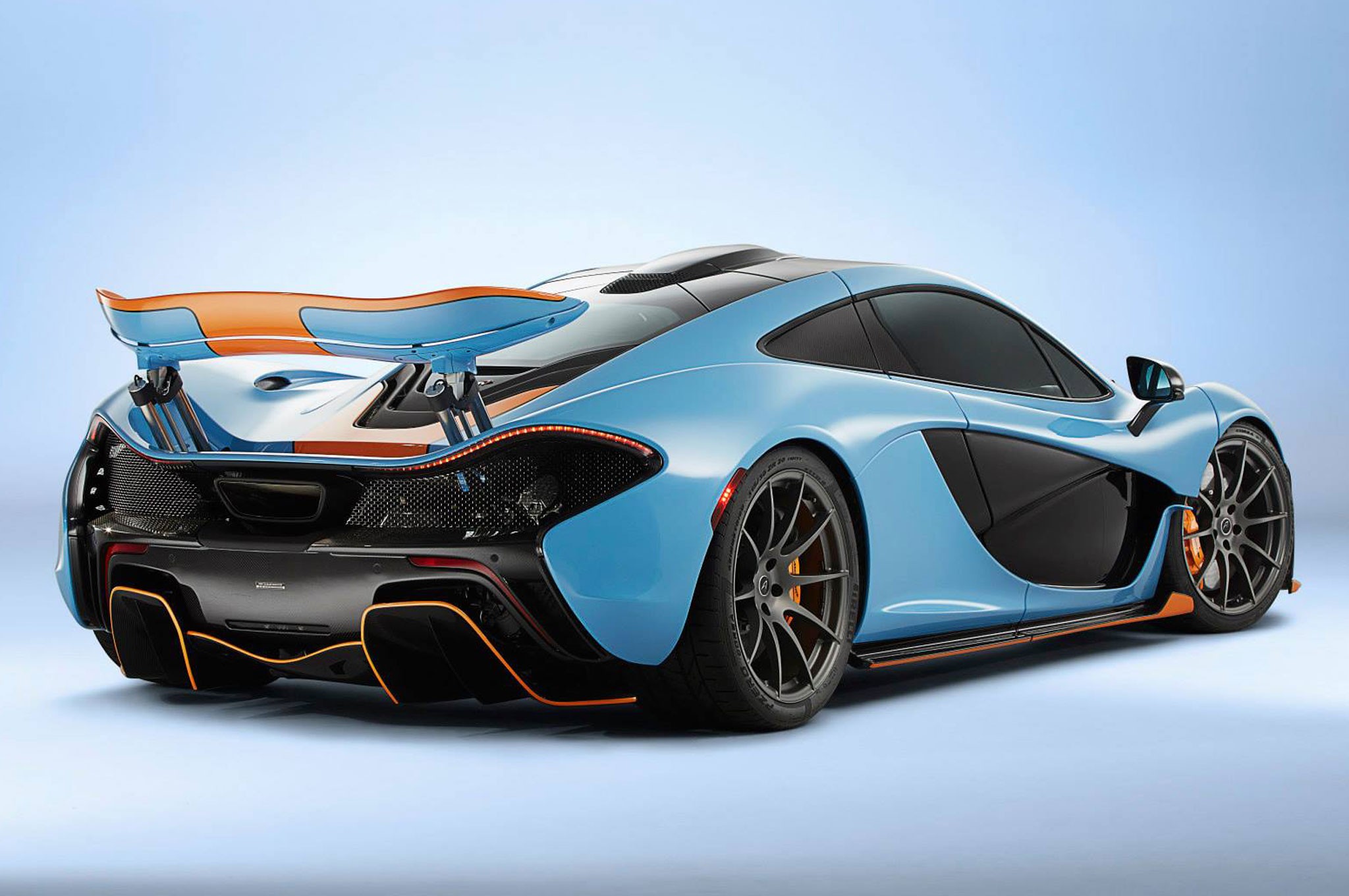 McLaren P1 in Gulf livery by MSO Bespoke rear three quarter