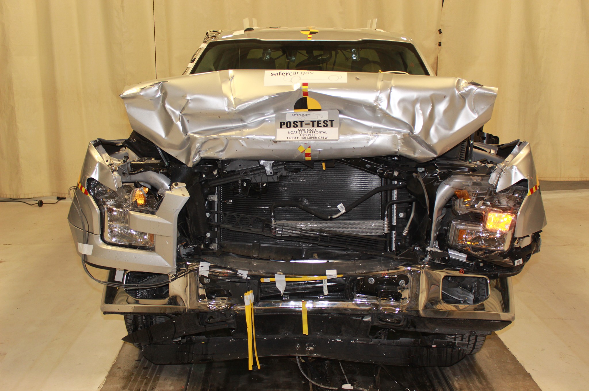 2015 Ford F 150 SuperCrew NHTSA test front end crash