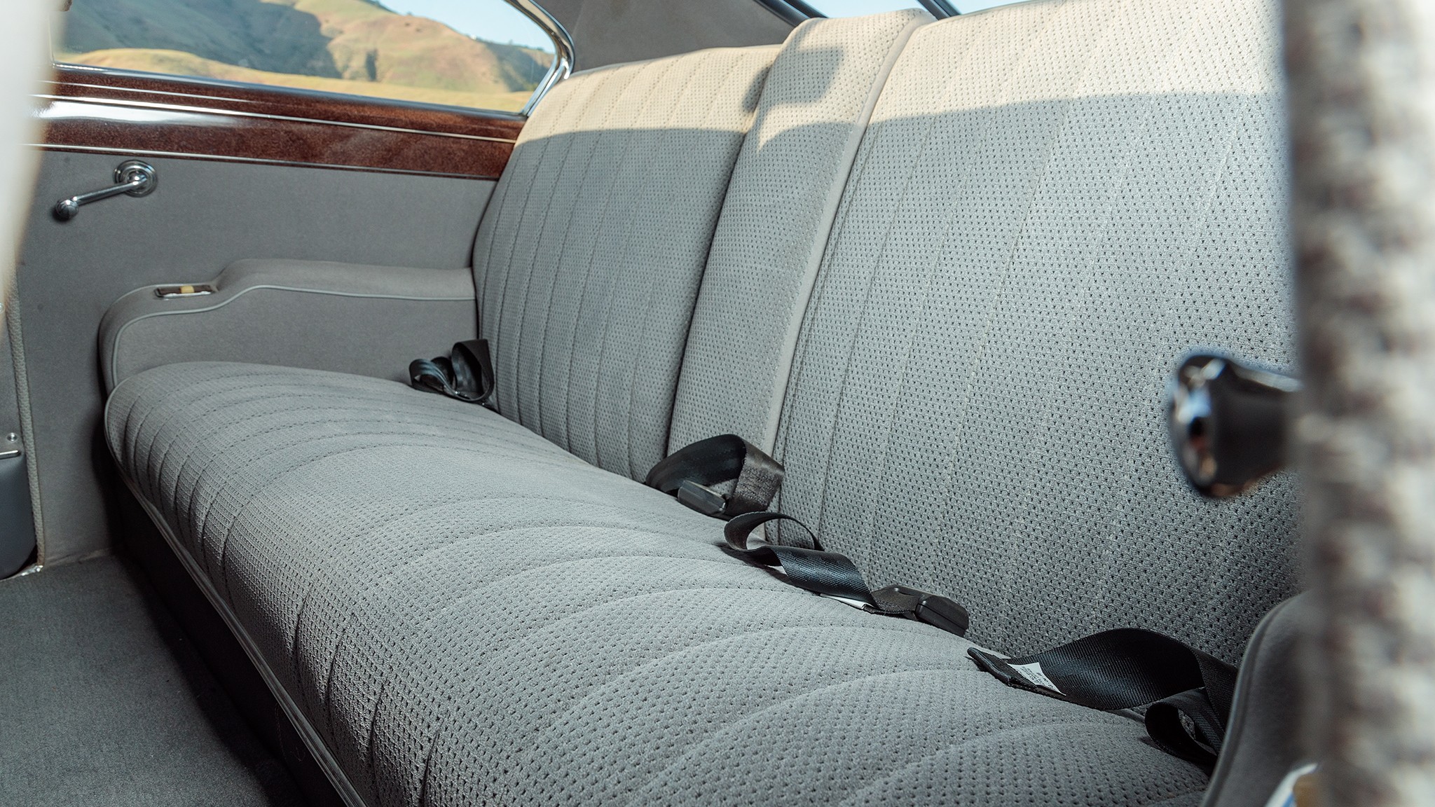 1949 Cadillac Series 62 Sedanette rear interior seats