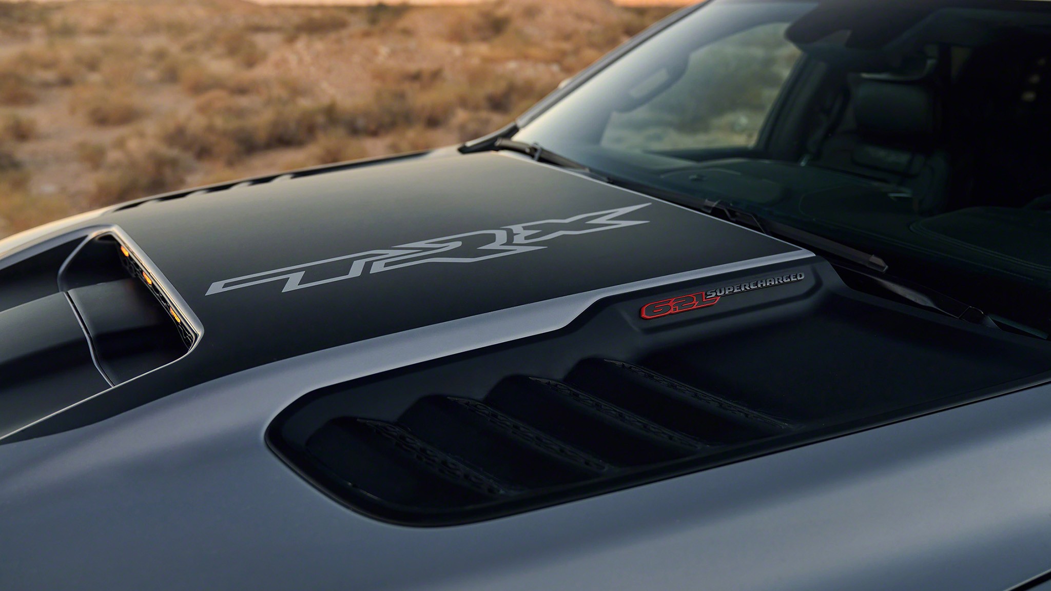 2021 Ram 1500 TRX hood scoop, extractors and badging