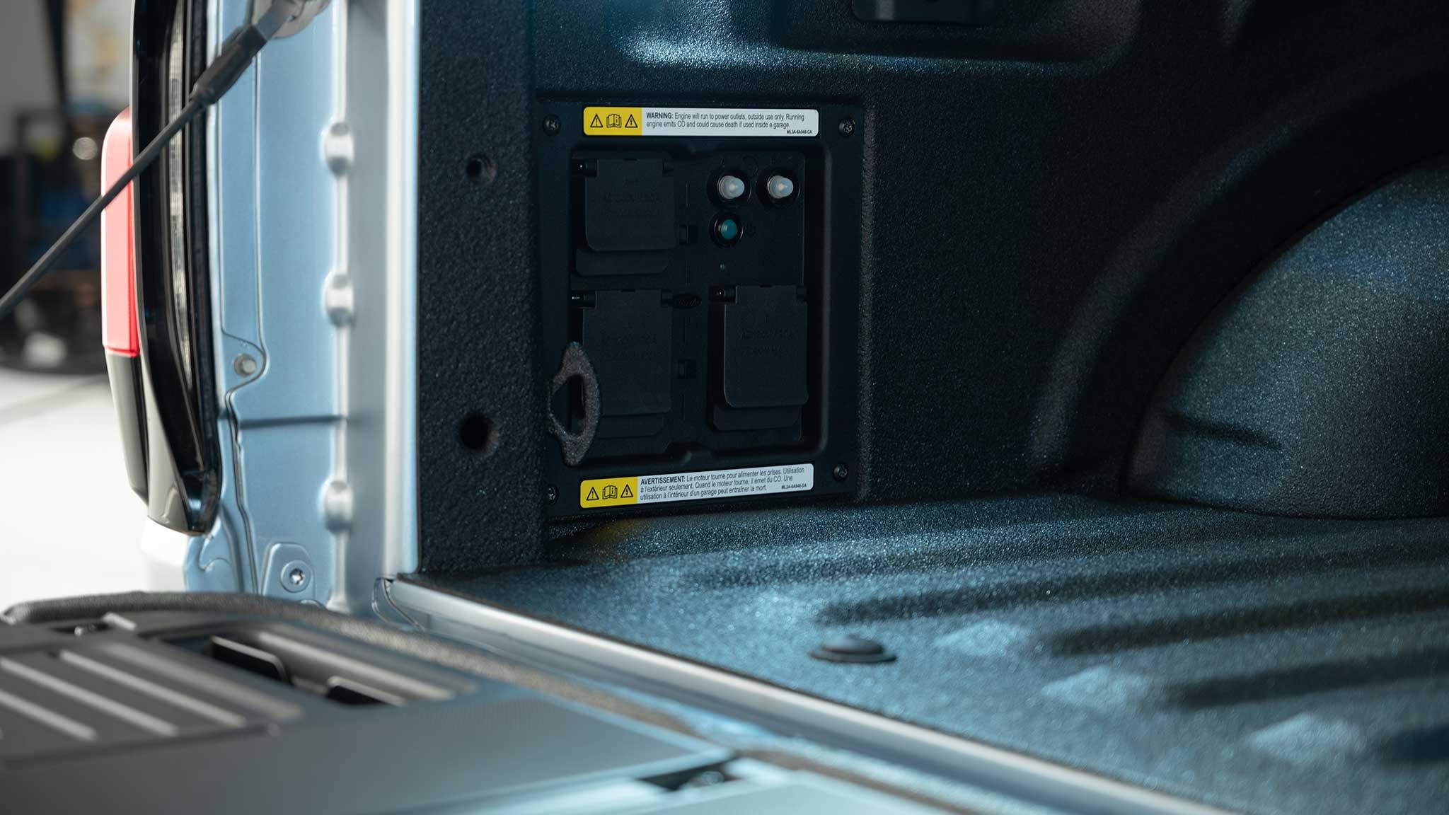 2022 Ford F 150 Lightning bed power outlets