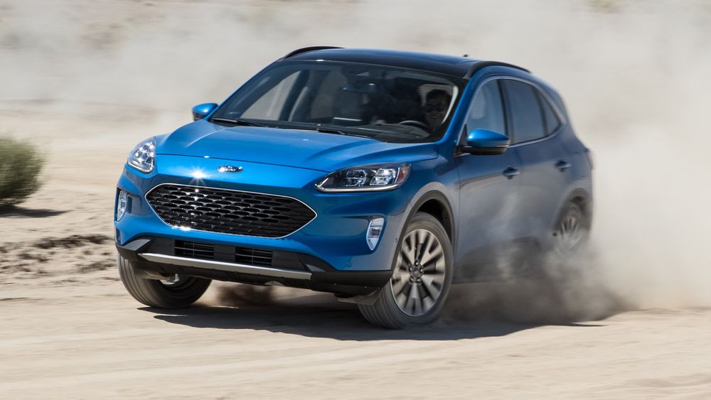 2020 Ford Escape Titanium front three quarter in motion 3