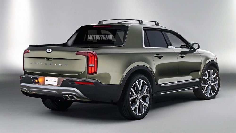 Kia Telluride pickup truck rendering by Avarvarii