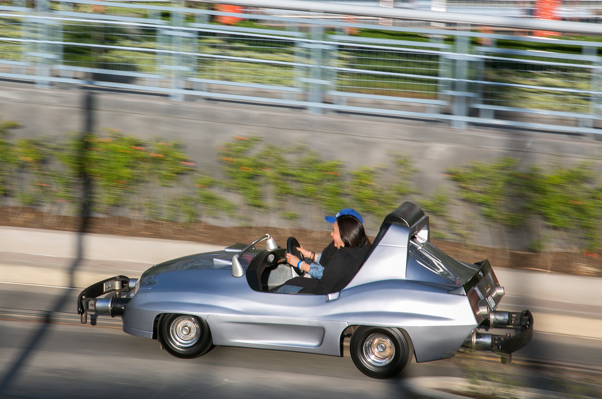 Disneyland Autopia Refresh powered by Honda silver side in motion