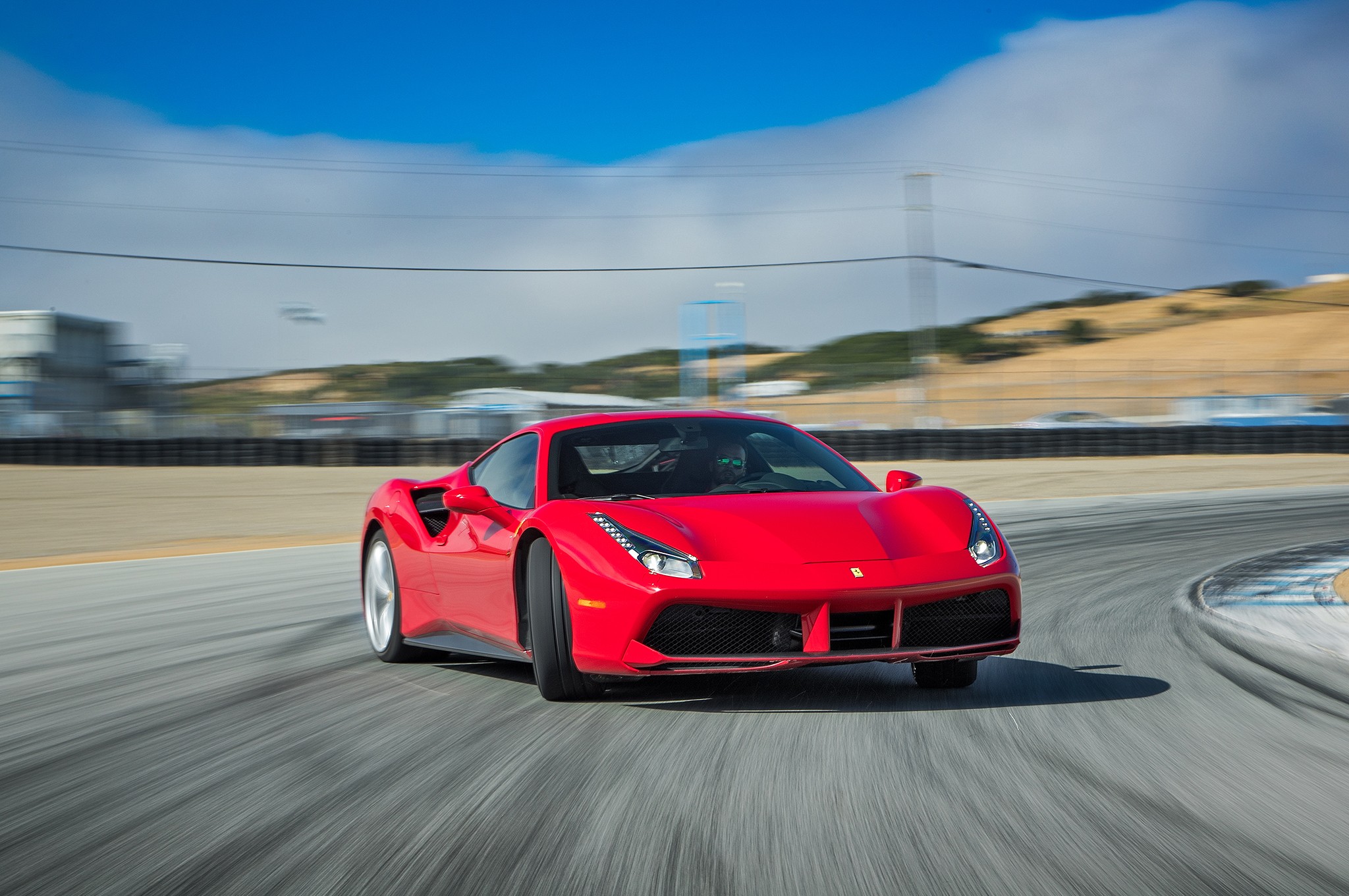 2016 Ferrari 488 GTB front three quarter in motion 05