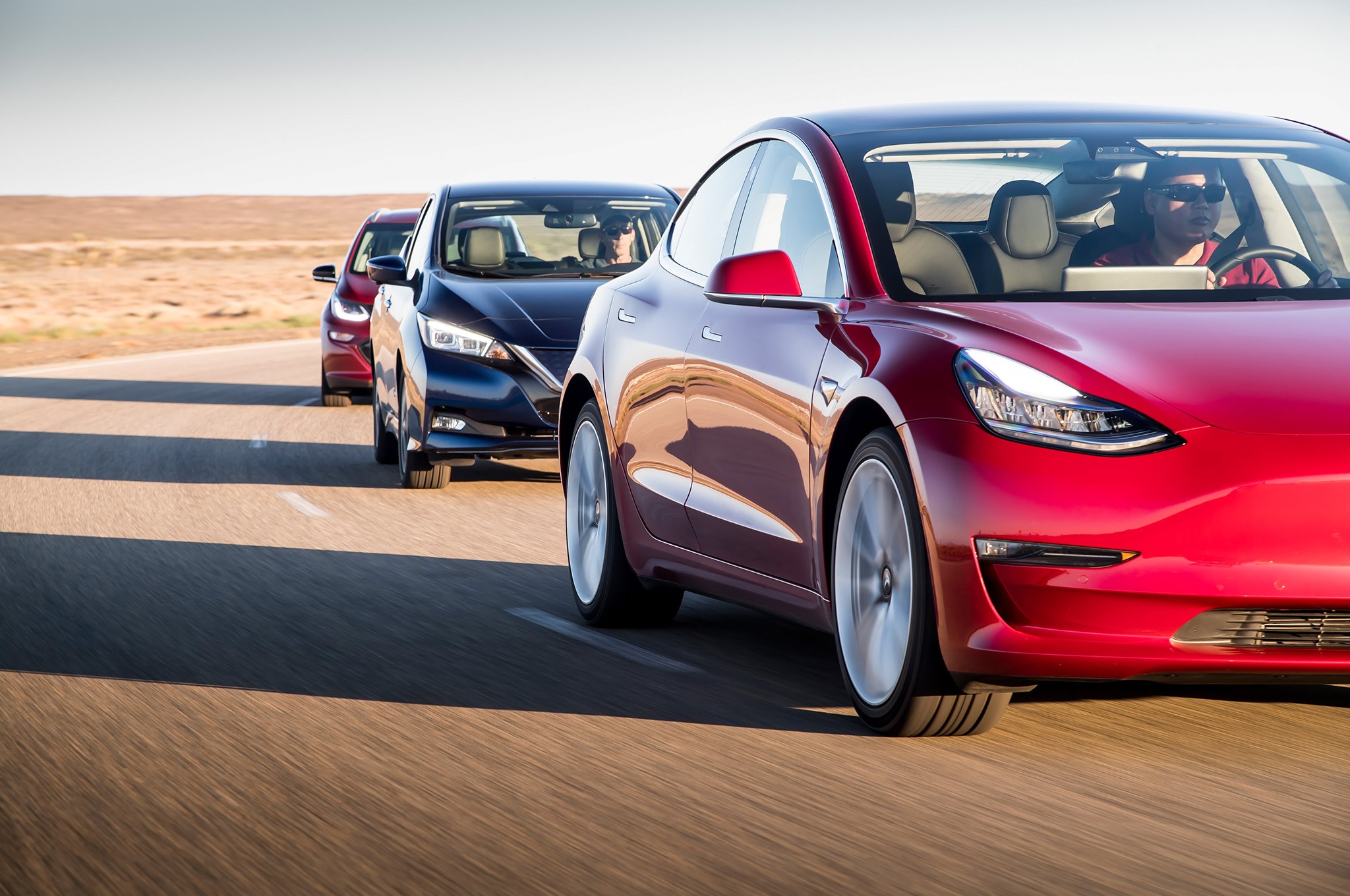 Chevrolet Bolt EV Premier vs Nissan Leaf SL vs Tesla Model 3 Long Range 06