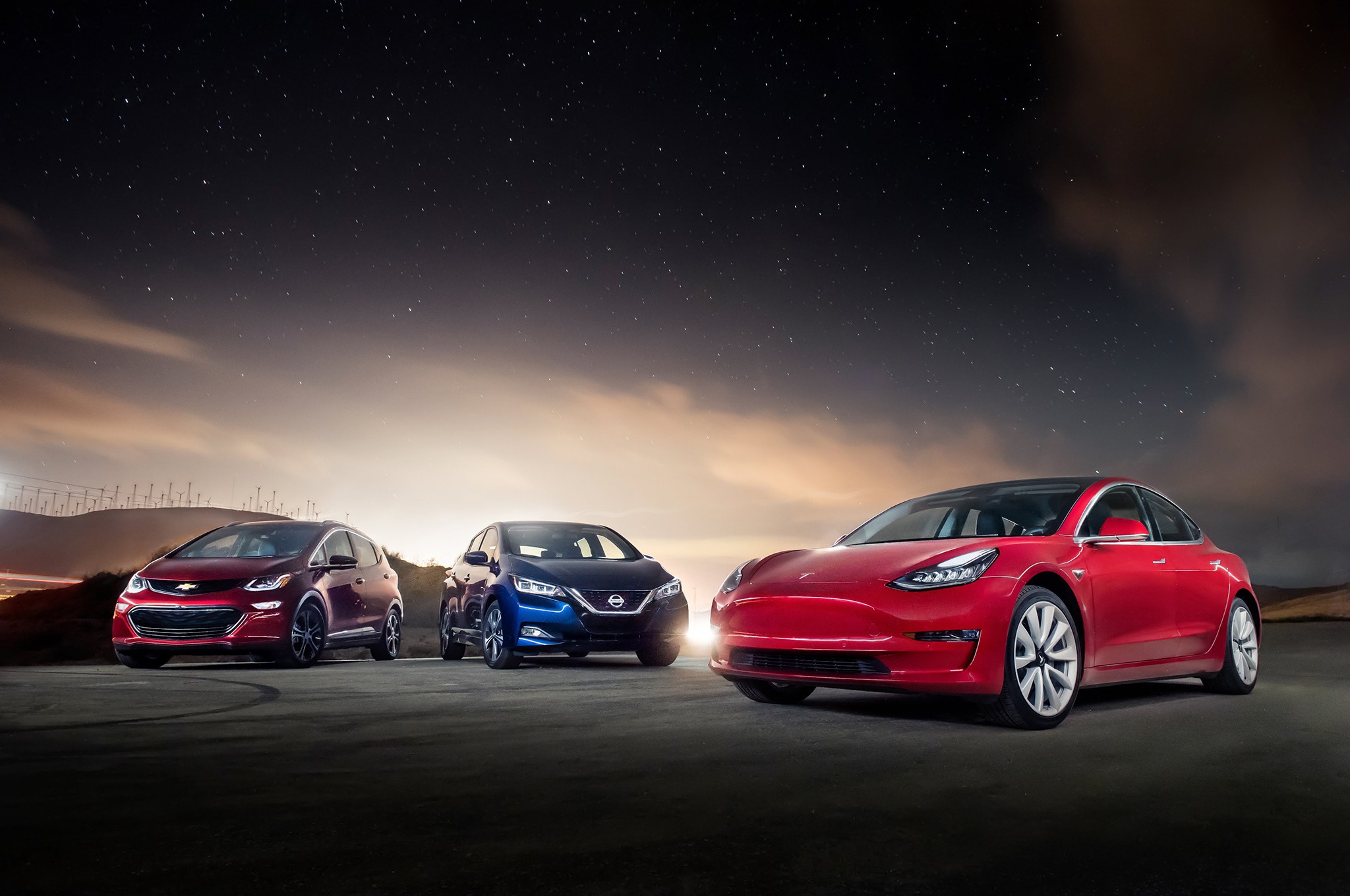 Chevrolet Bolt EV Premier vs Nissan Leaf SL vs Tesla Model 3 Long Range 10