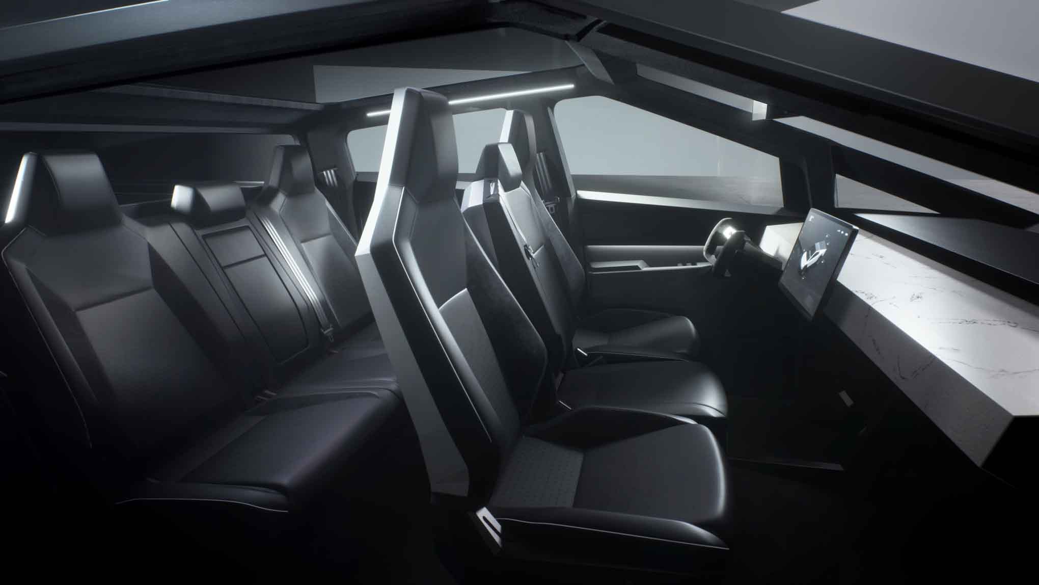 tesla cybertruck seats