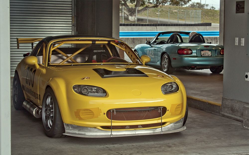 Mazda-Miatas-yellow-front-right-view
