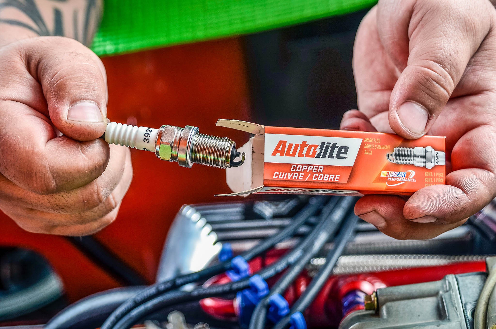 16 Autolite Copper Core spark plug PN 3926 burns hotter