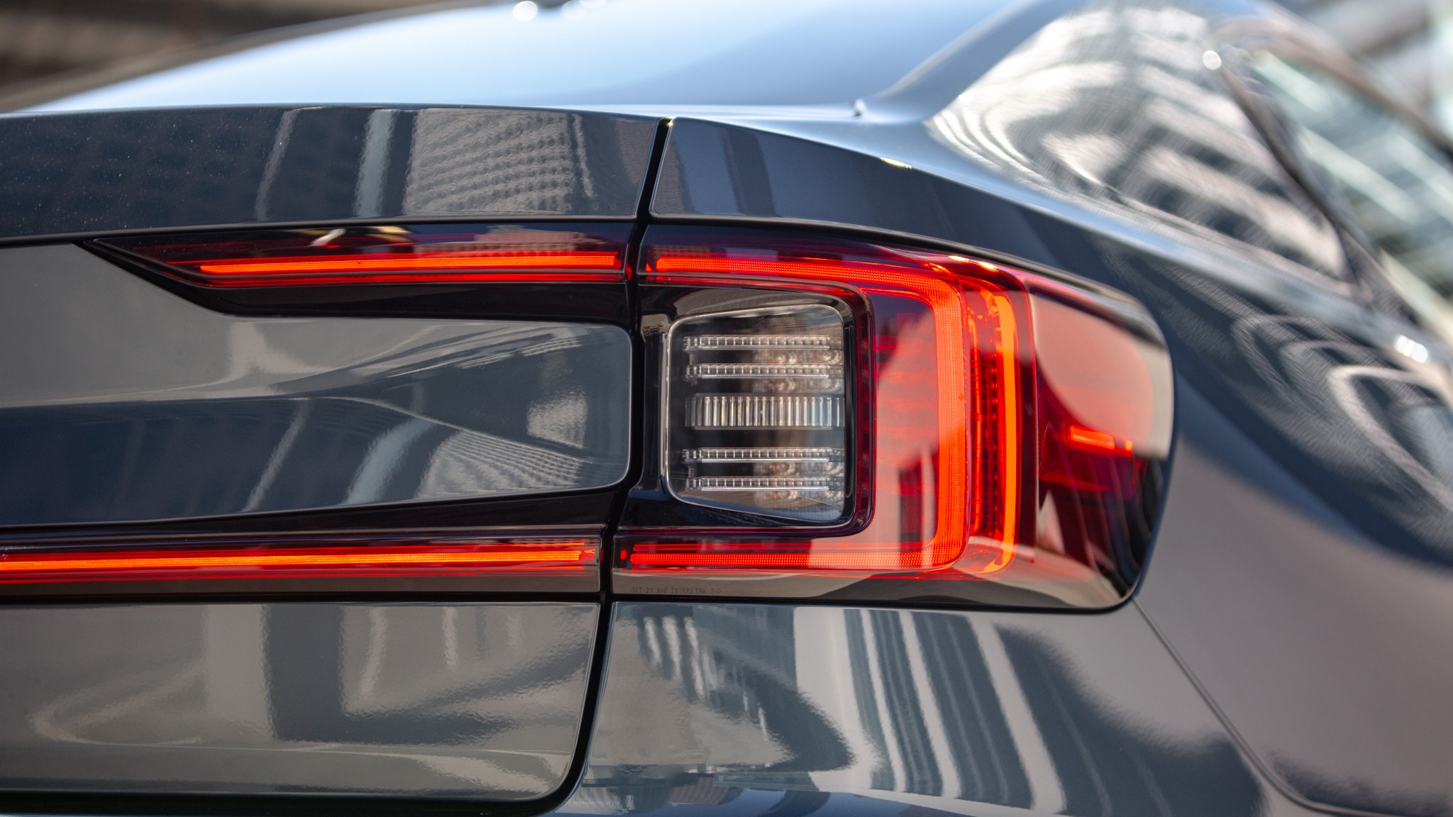 019 polestar 2 long term update first roadtrip taillight