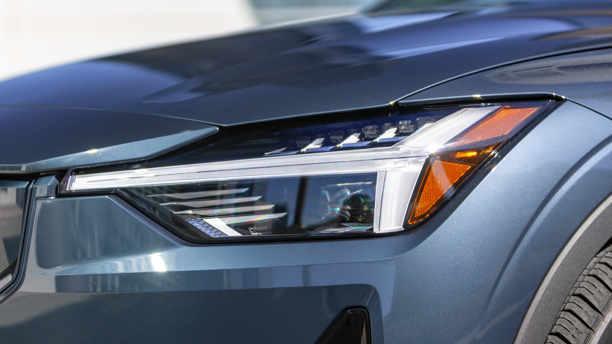 020 polestar 2 long term update first roadtrip headlight