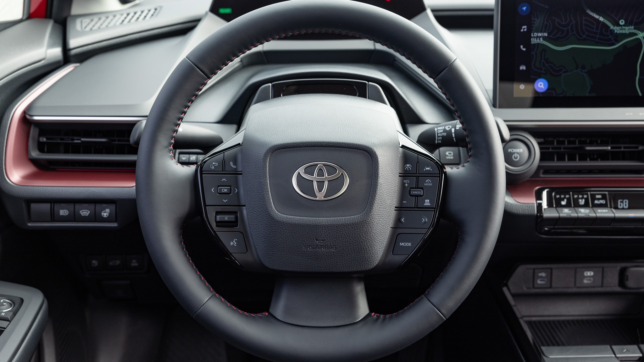 040 2024 LongTerm Toyota Prius Prime Hybrid steering wheel