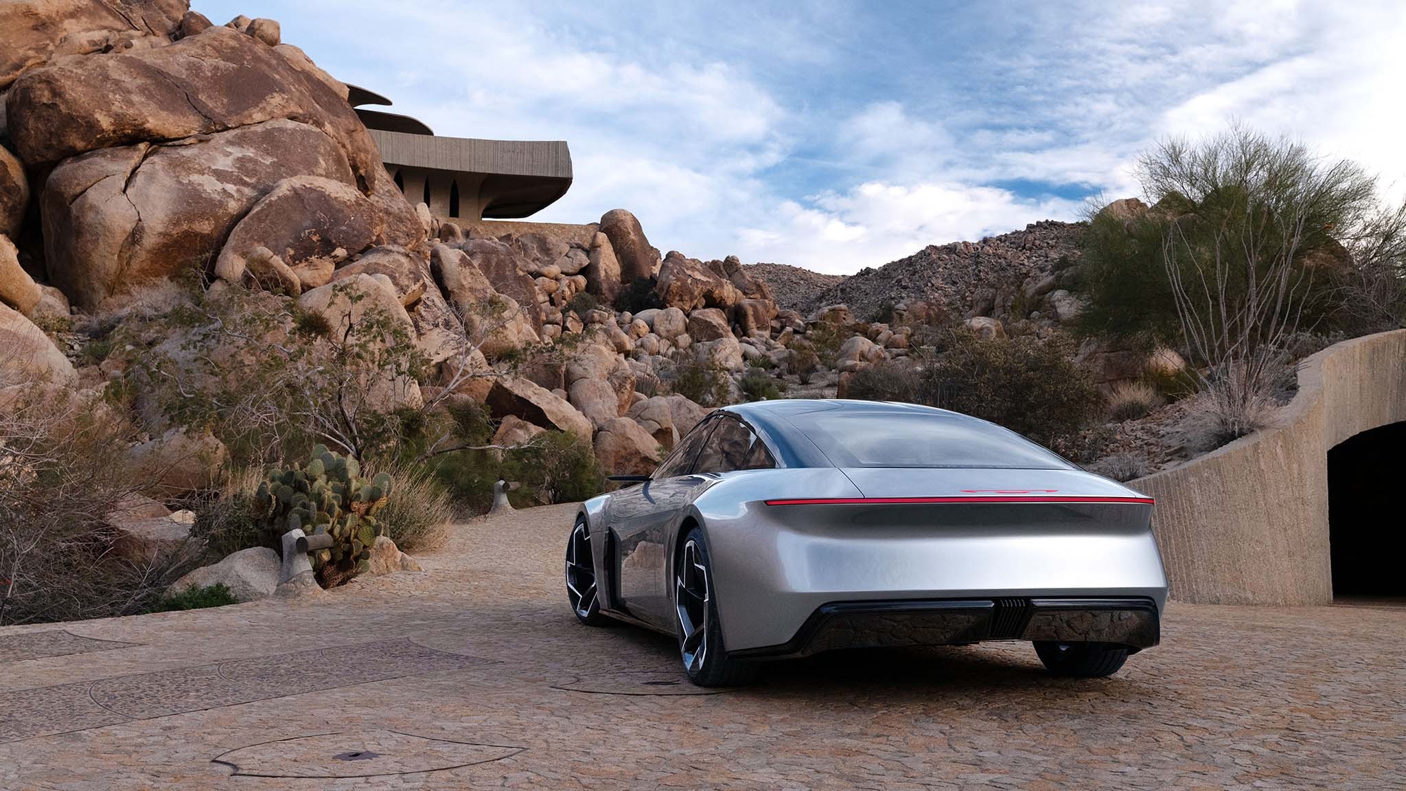 The rear of the Chrysler Halcyon concept also carries its own un