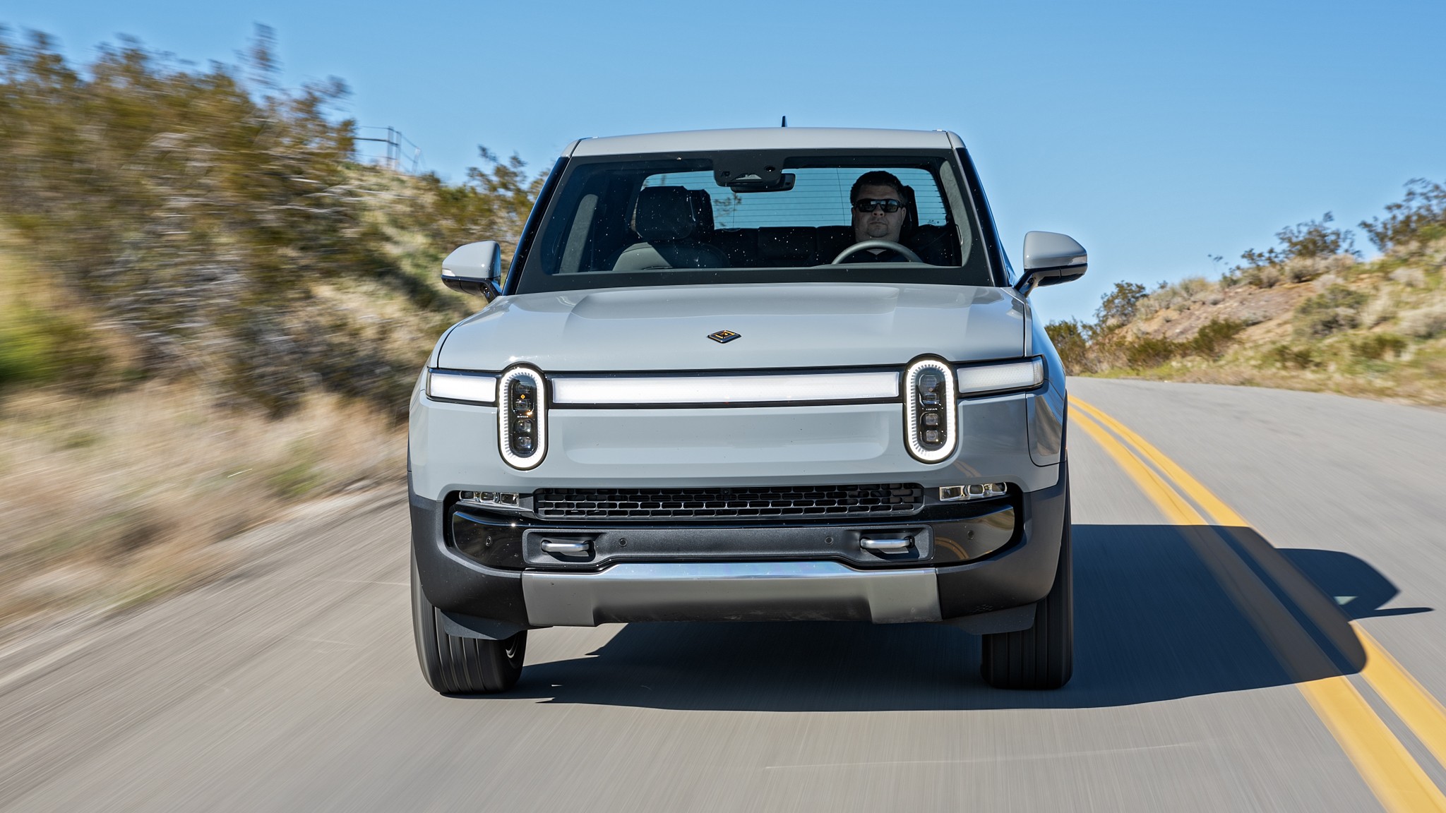 002 2024 Rivian R1T Dual Motor front in motion