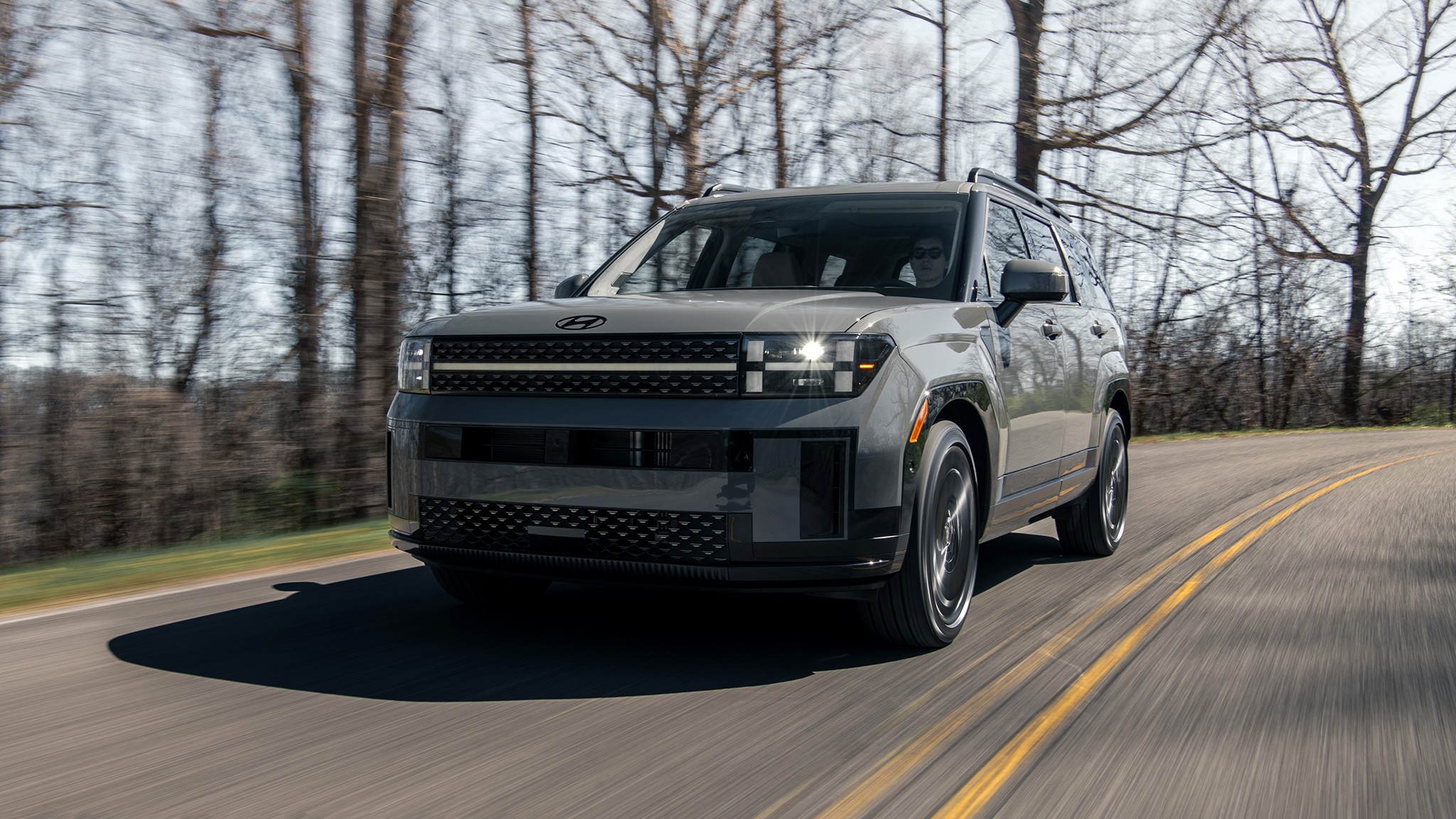 7 2024 Hyundai Santa Fe front view motion