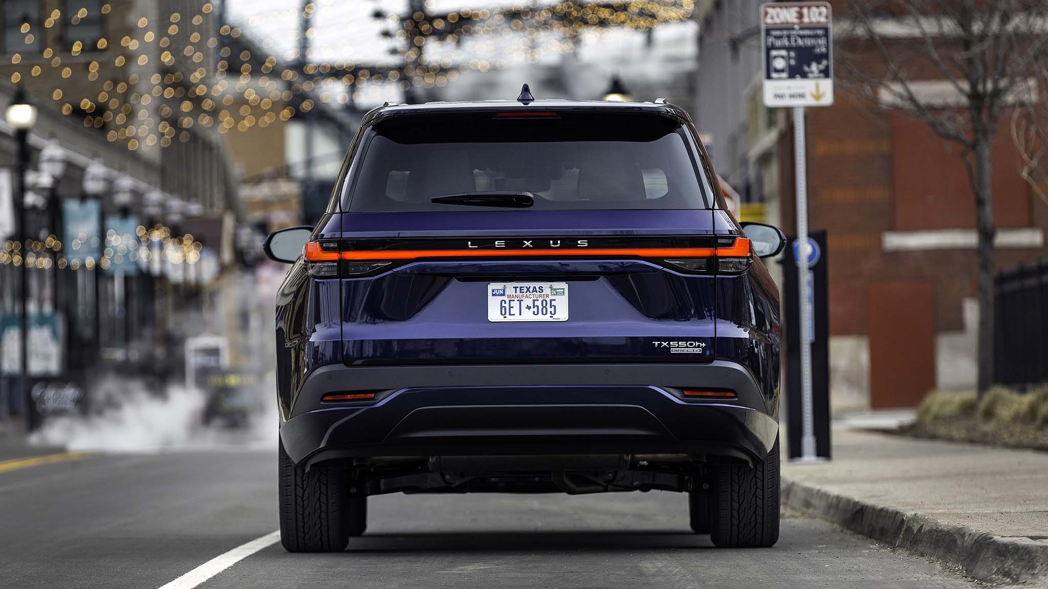 011 2024 lexus tx550h plug in hybrid rear view