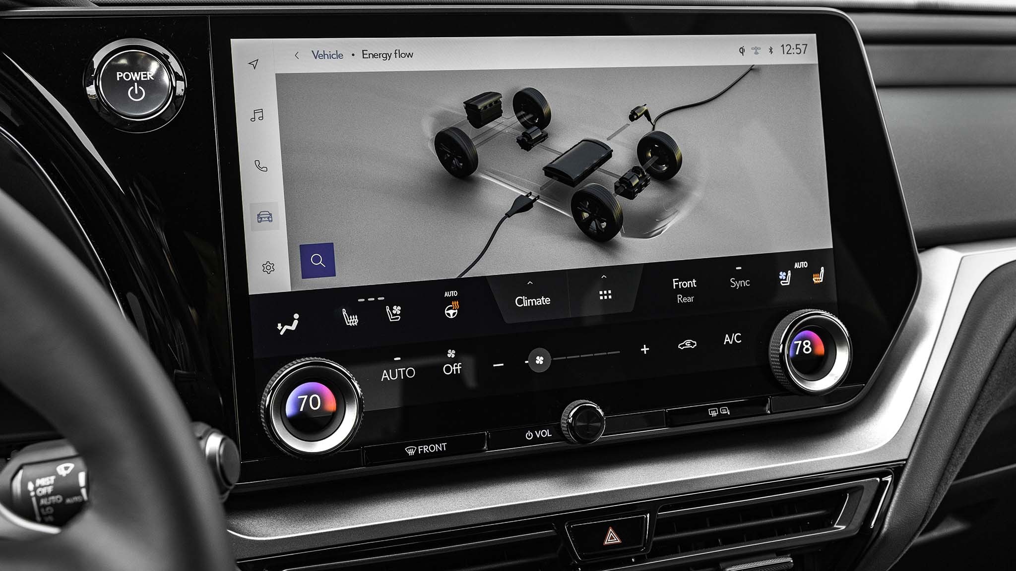 026 2024 lexus tx550h plug in hybrid infotainment screen