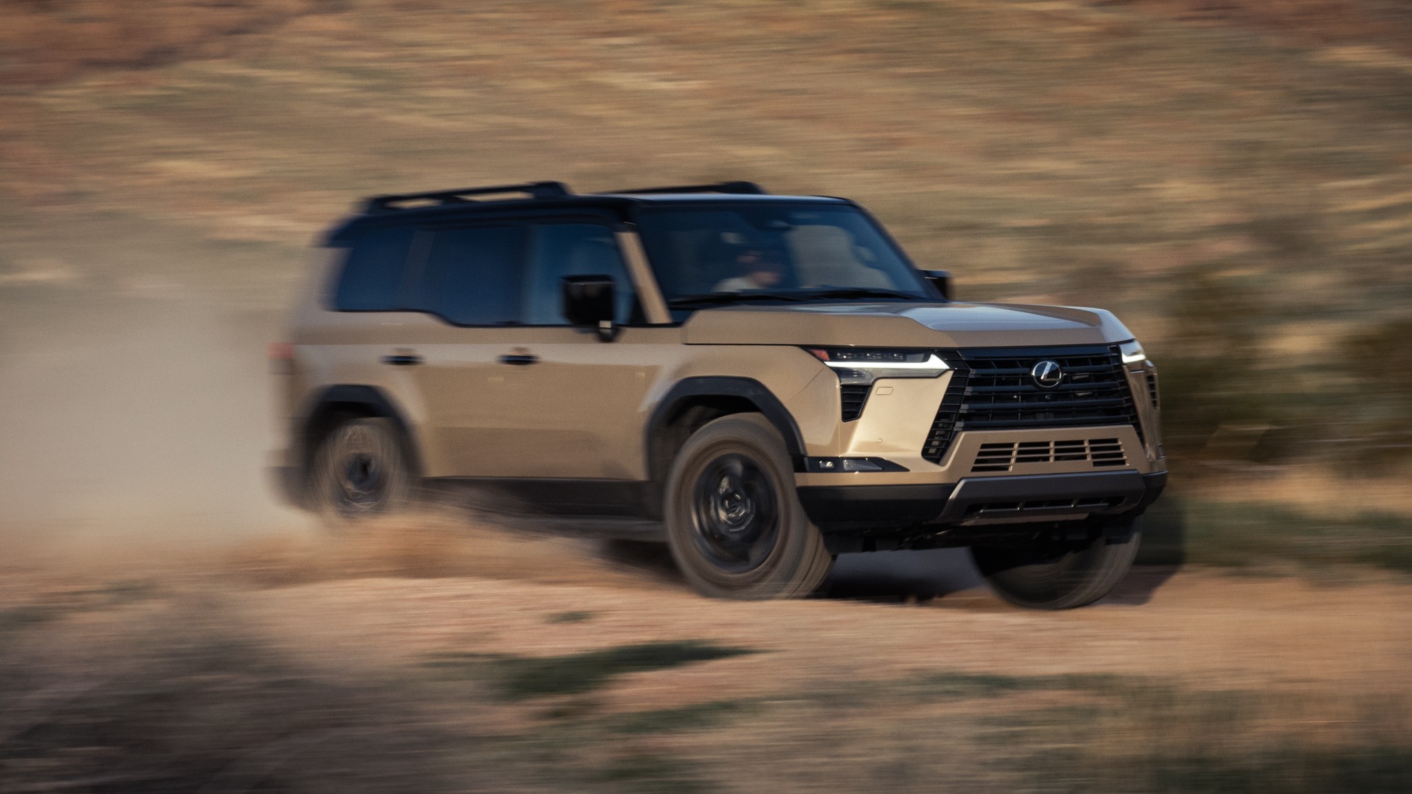 002 2024 Lexus GX550 Overtrail Front Three Quarter Action