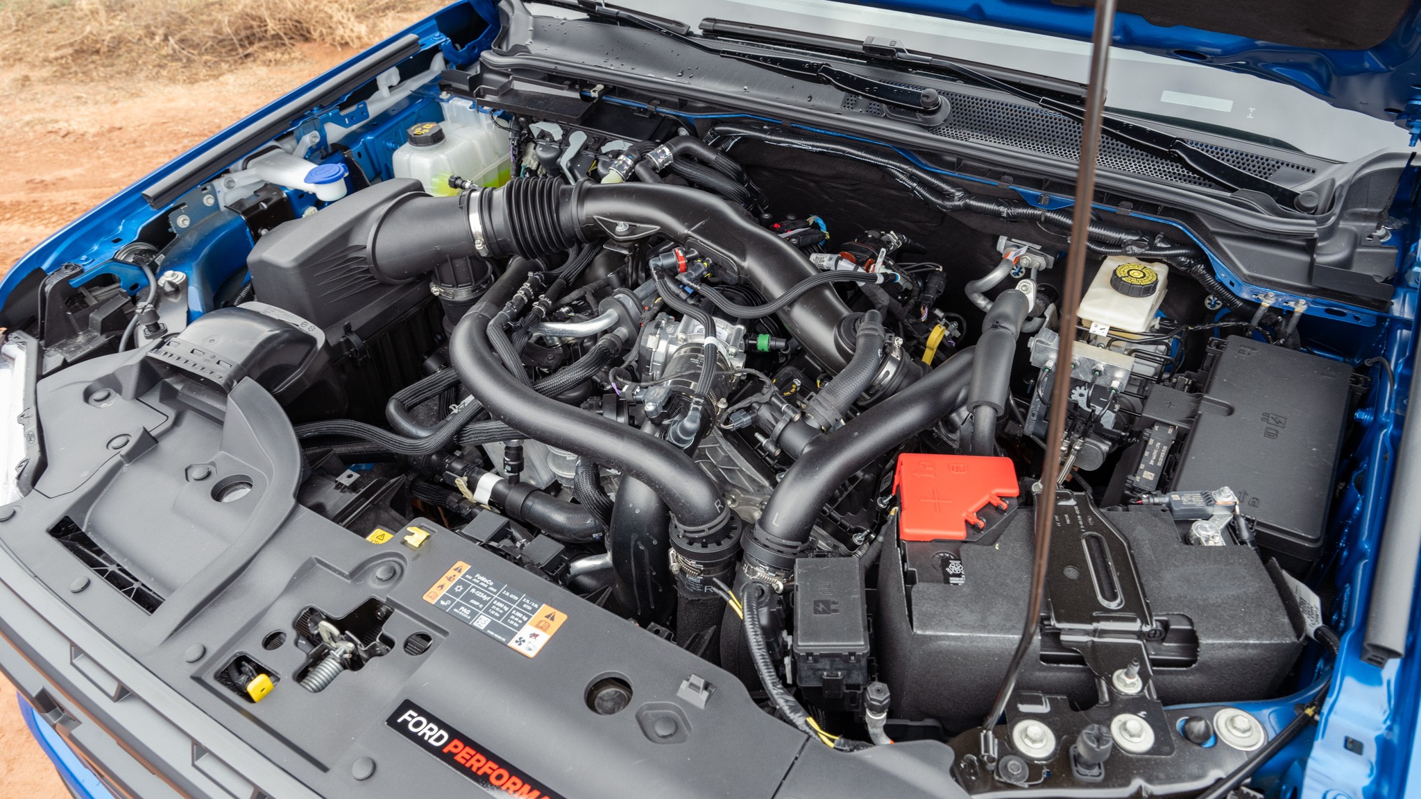 046 2024 Ford Ranger Raptor under hood