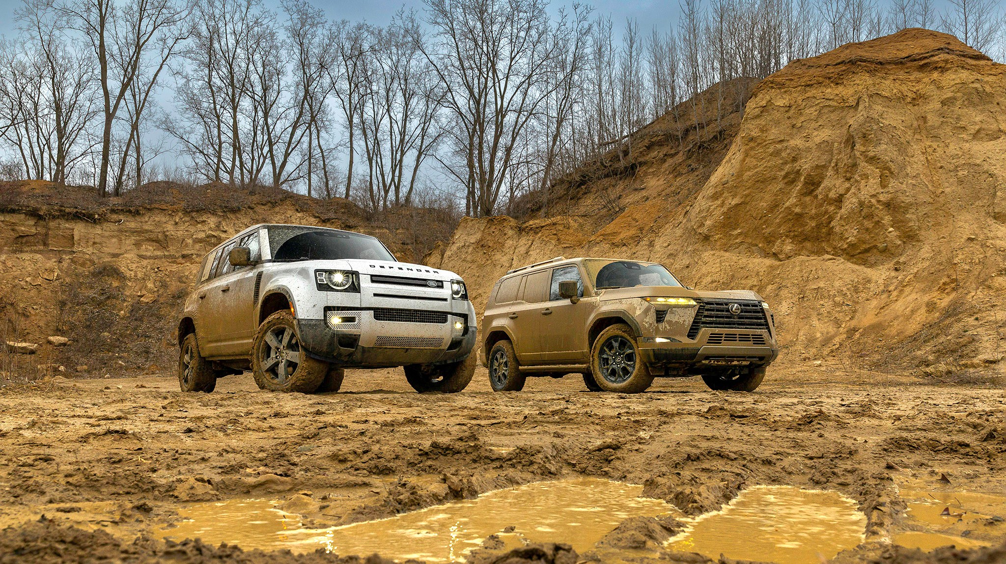 005 2024 Lexus GX550h Overtrail  vs 2023 Land Rover Defender 110SE