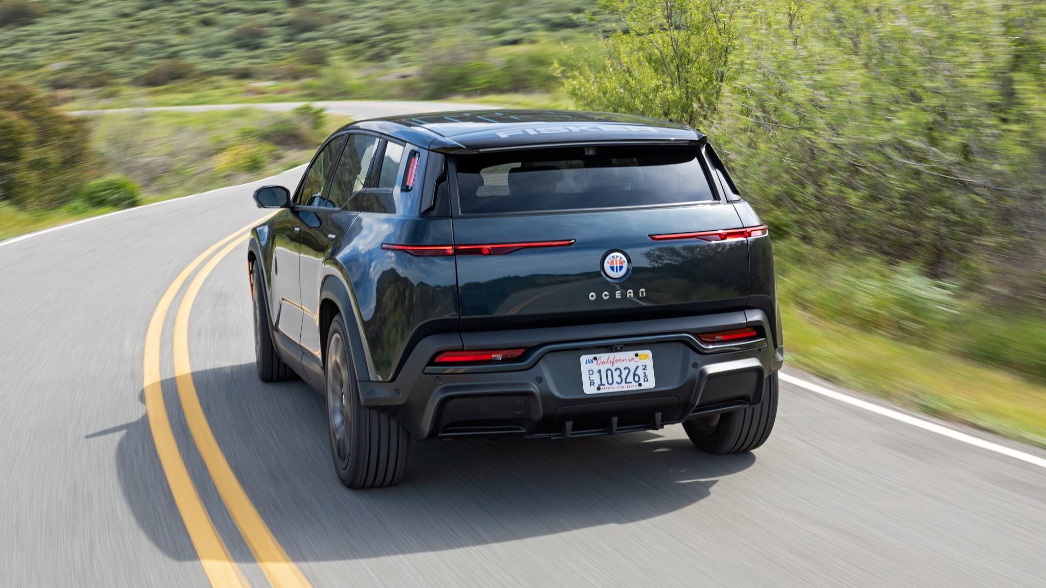 002 2024 Fisker Ocean Rear Three Quarter Motion