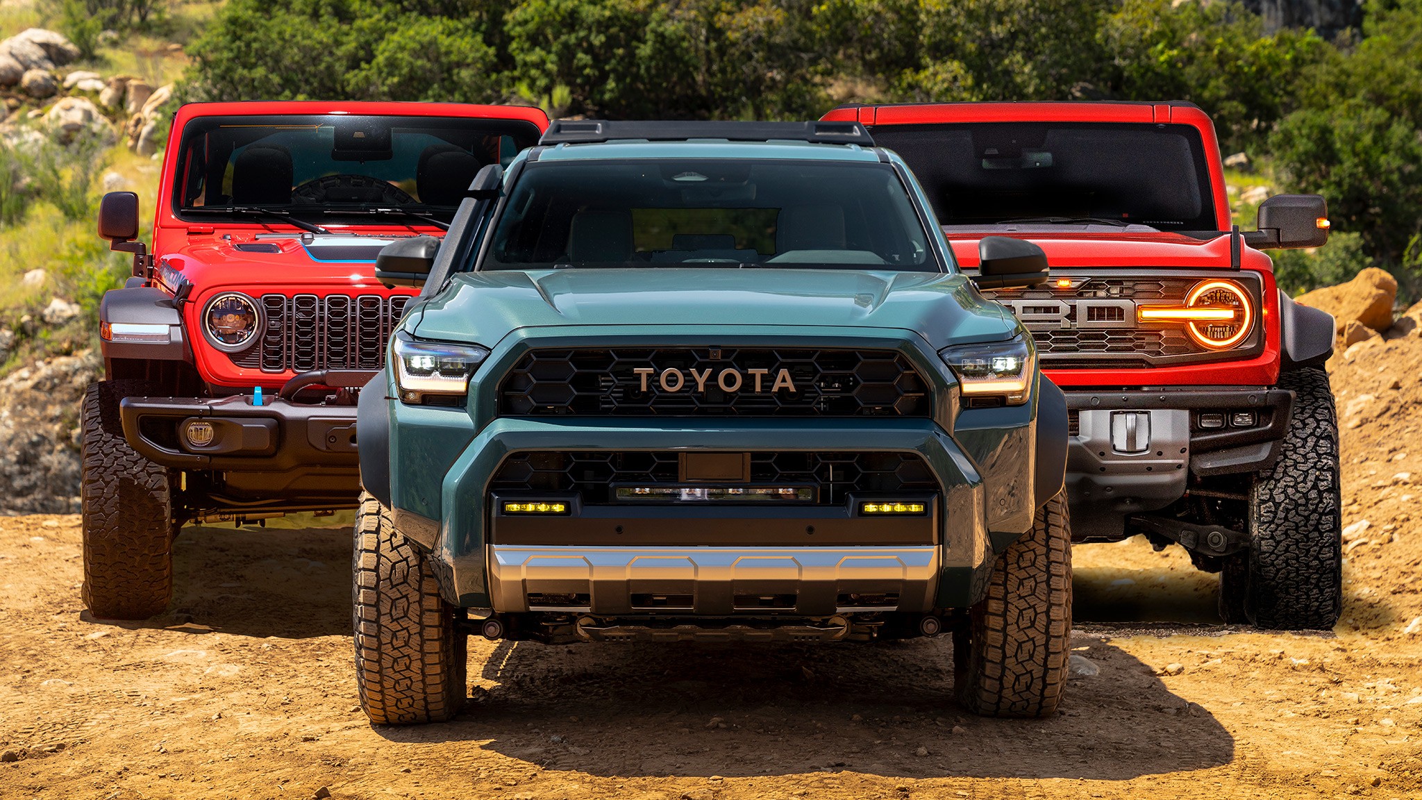2025 Toyota 4Runner Jeep Wrangler Rubicon 4xe Ford Bronco Raptor