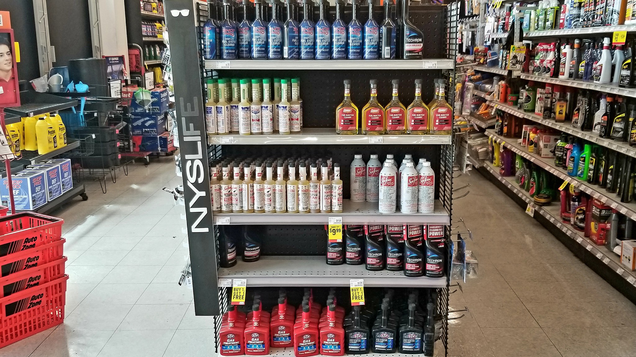 004 parts store fuel injector cleaner display