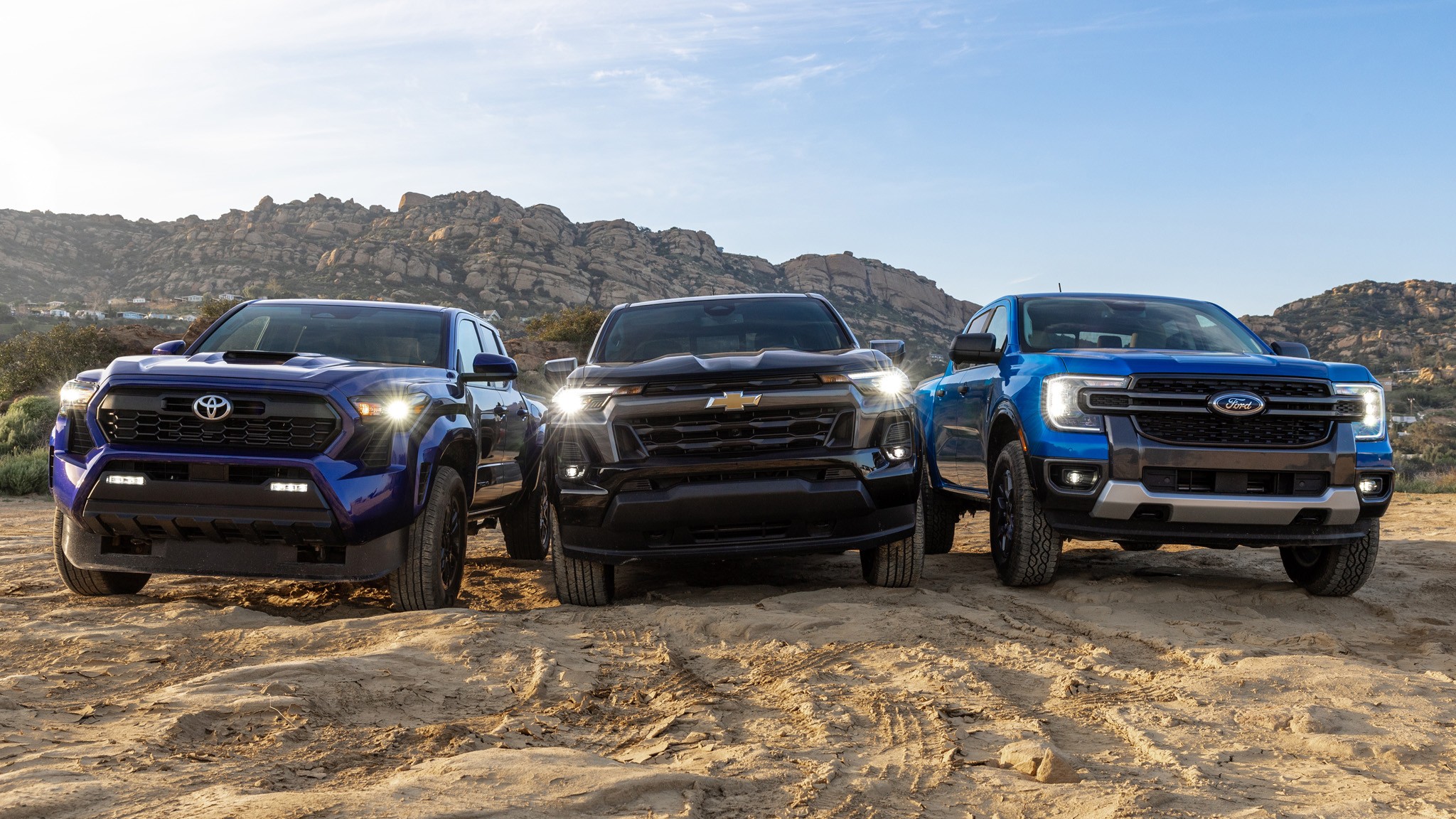 025 2024 toyota tacoma vs ford ranger vs chevrolet colorado