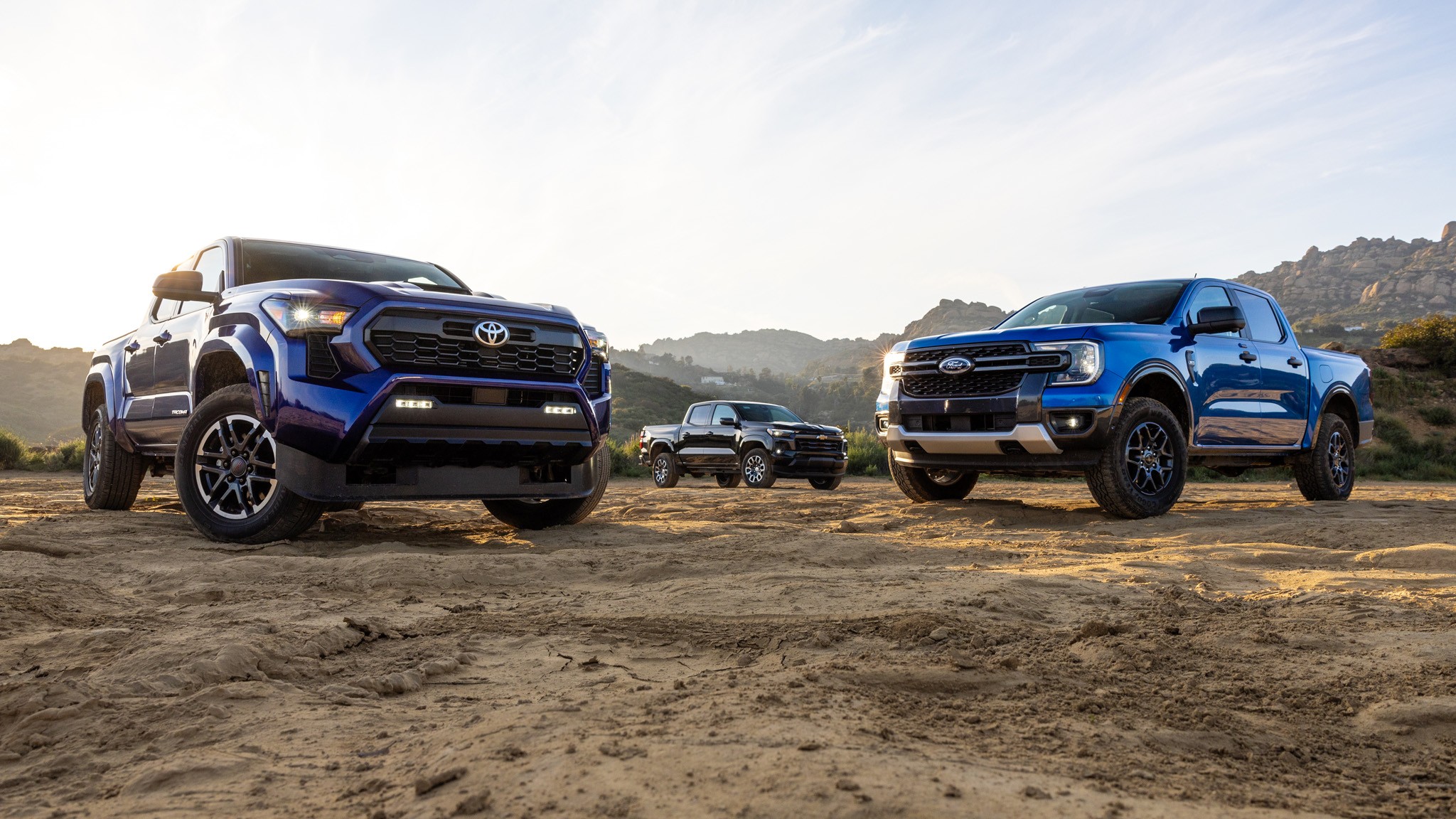 024 2024 toyota tacoma vs ford ranger vs chevrolet colorado