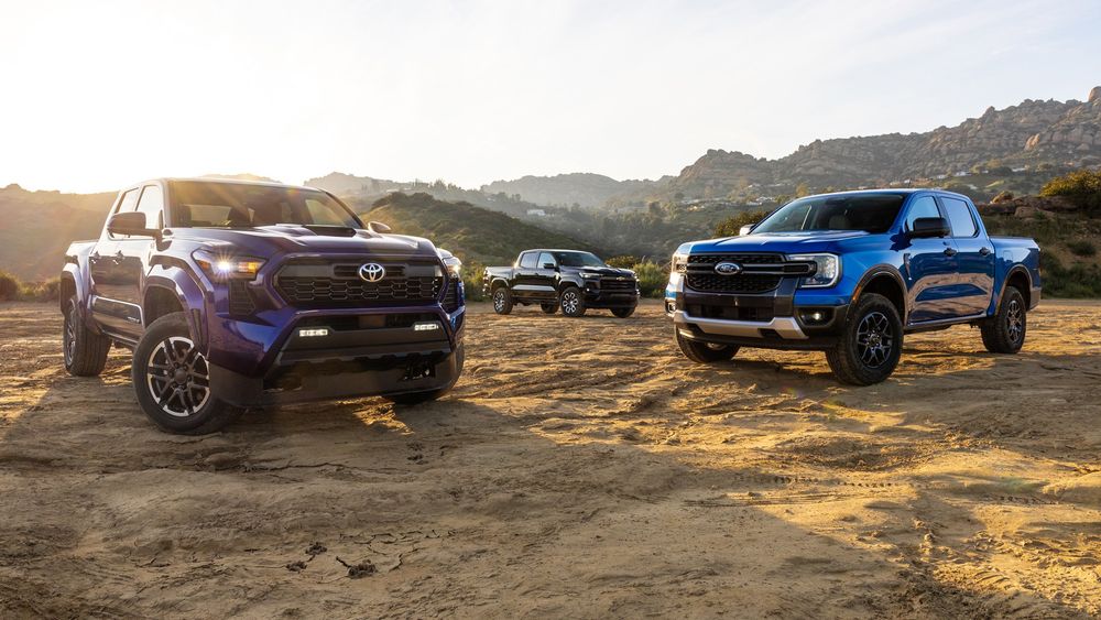 023 2024 toyota tacoma vs ford ranger vs chevrolet colorado