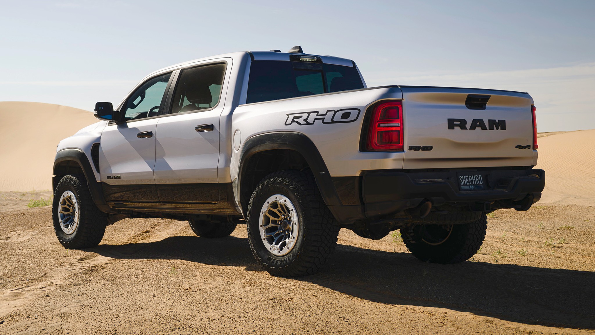 2025 ram rho first look rear three quarter driver side