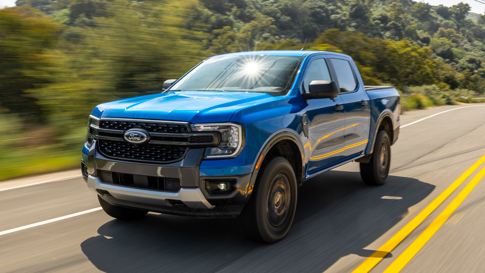 023 2024 Ford Ranger XLT in motion