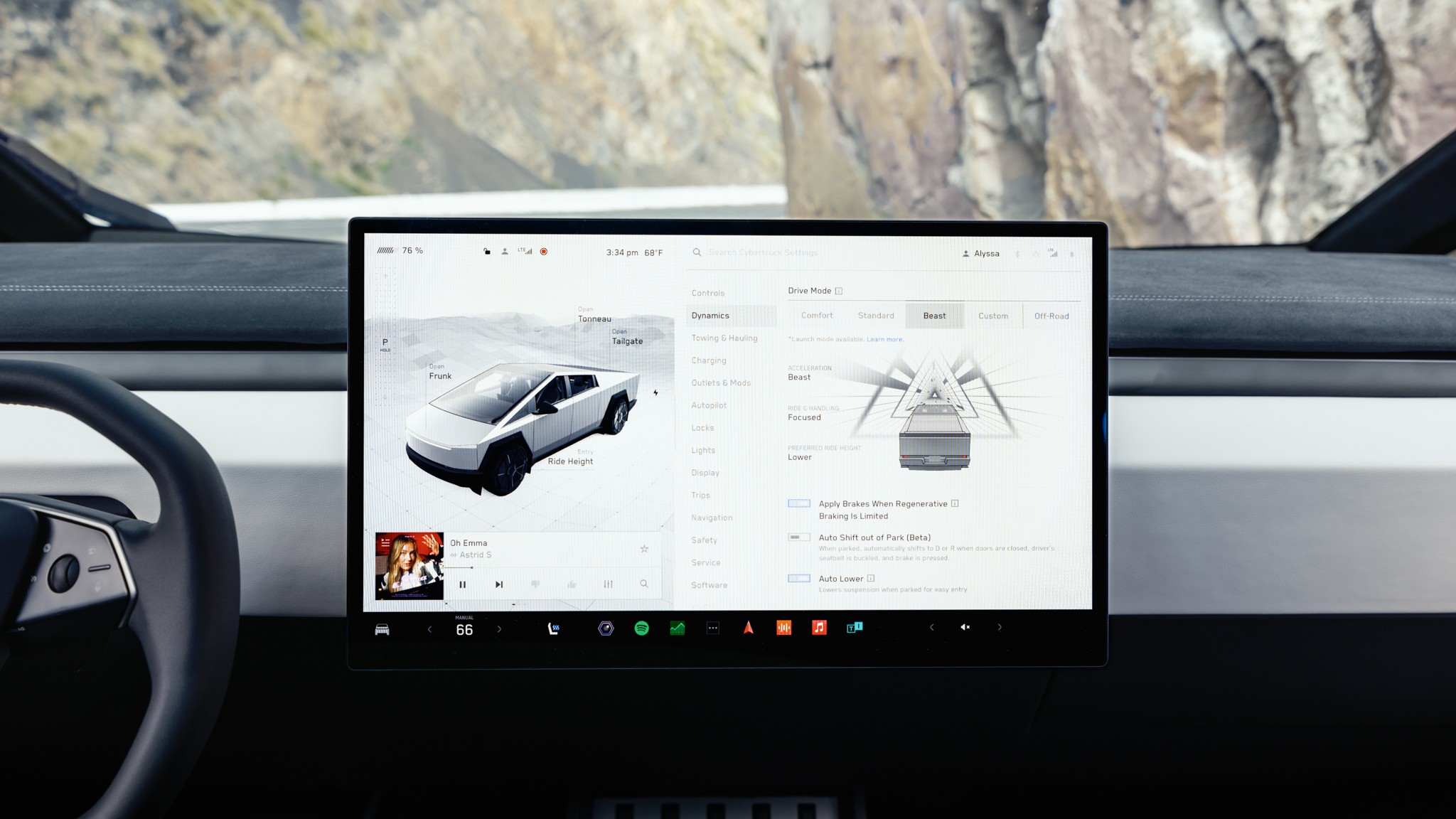 004 2024 Tesla Cyberbeast Interior Screen