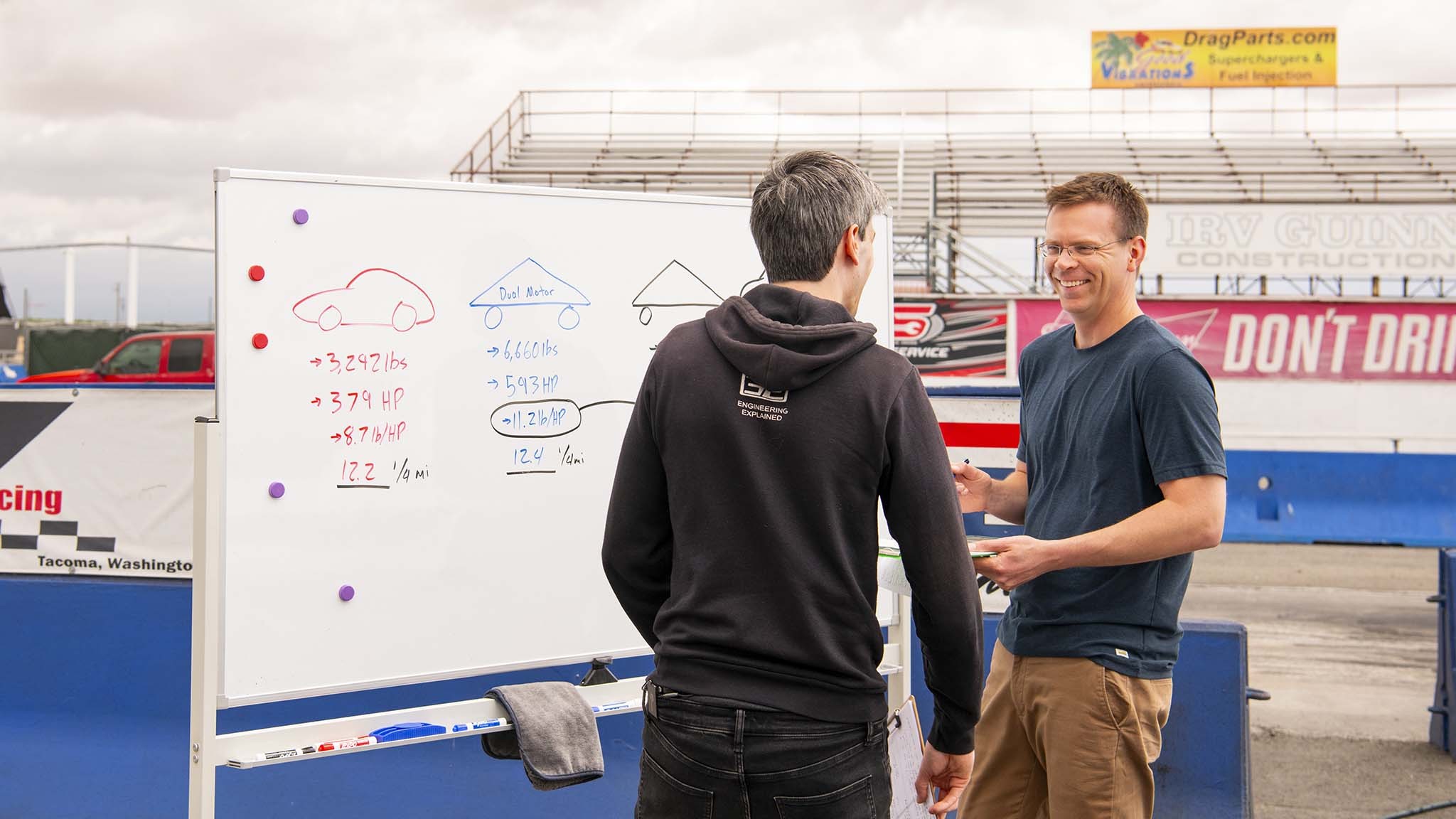 010 tesla cybertruck beast vs porsche 911 carrera t drag race towing rematch