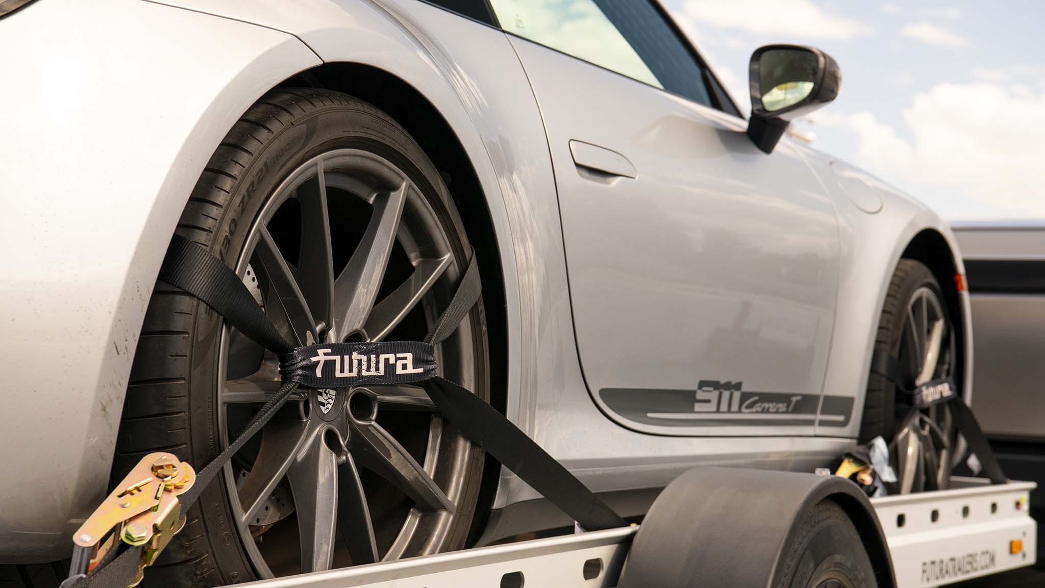 035 tesla cybertruck beast vs porsche 911 carrera t drag race towing rematch