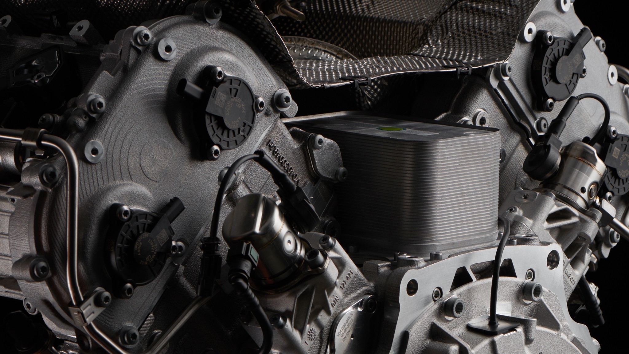 Lamborghini V8 Twin Turbocharger Hybrid Axial Motor Hot Vee 5