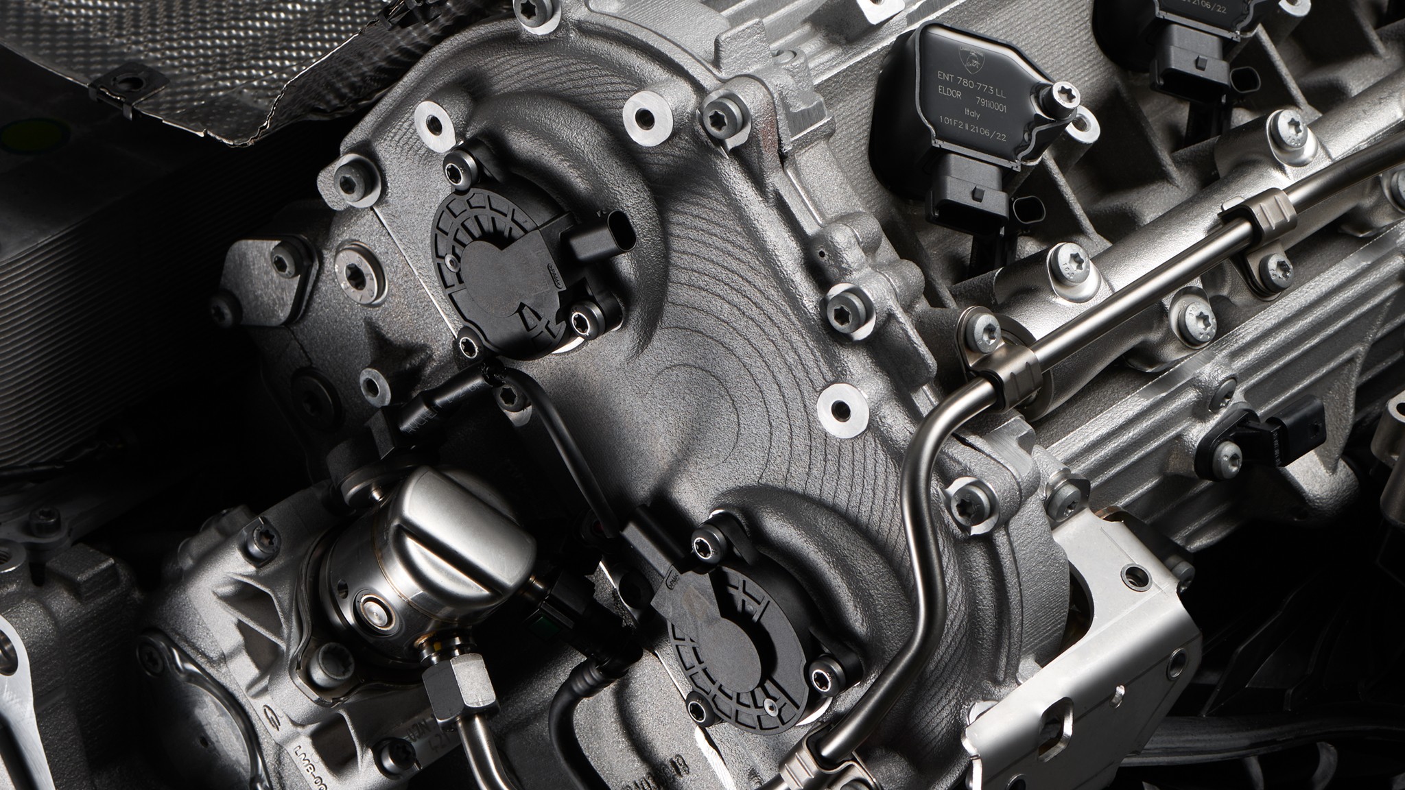 Lamborghini V8 Twin Turbocharger Hybrid Axial Motor Hot Vee 6