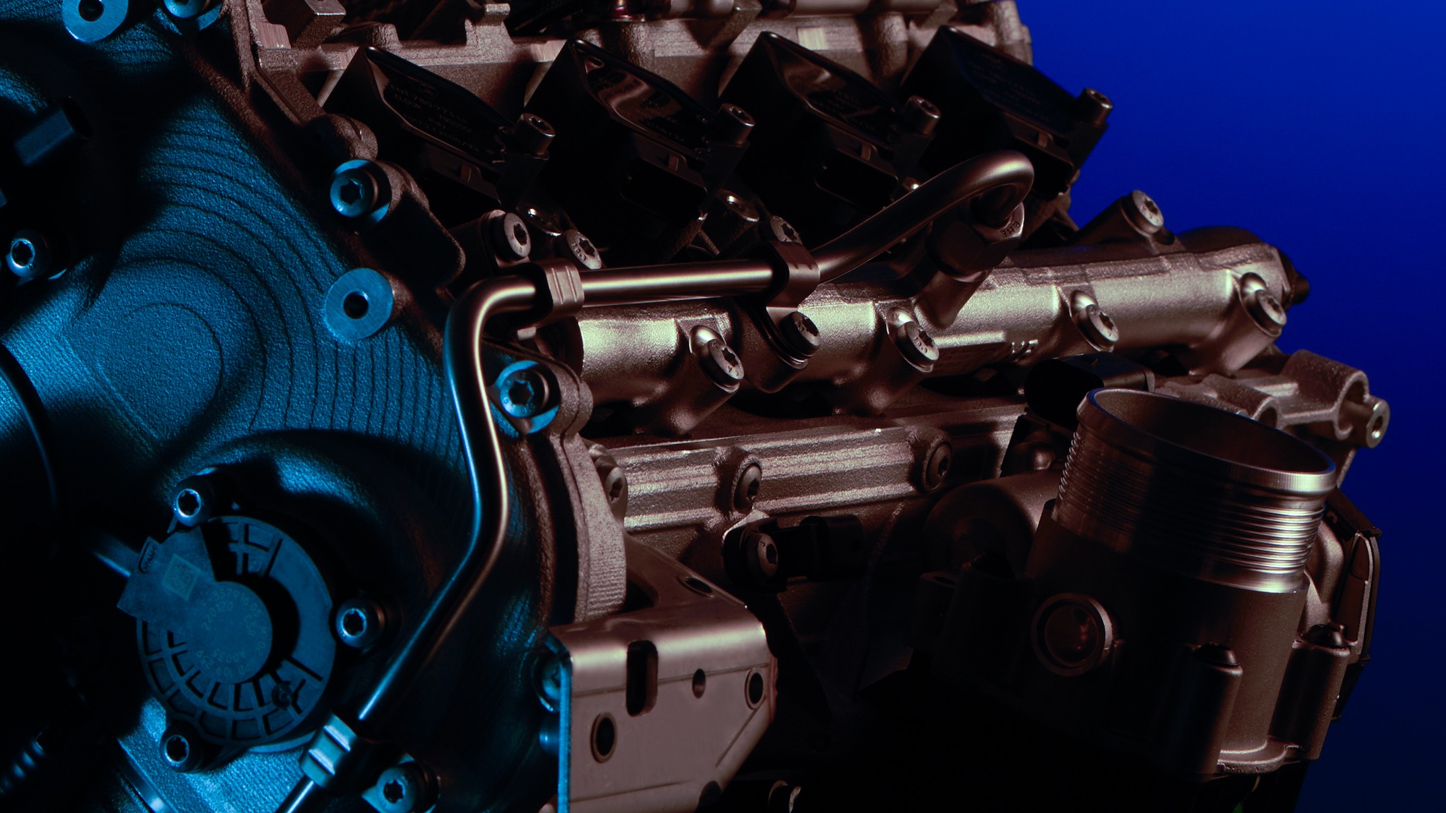 Lamborghini V8 Twin Turbocharger Hybrid Axial Motor Hot Vee 10